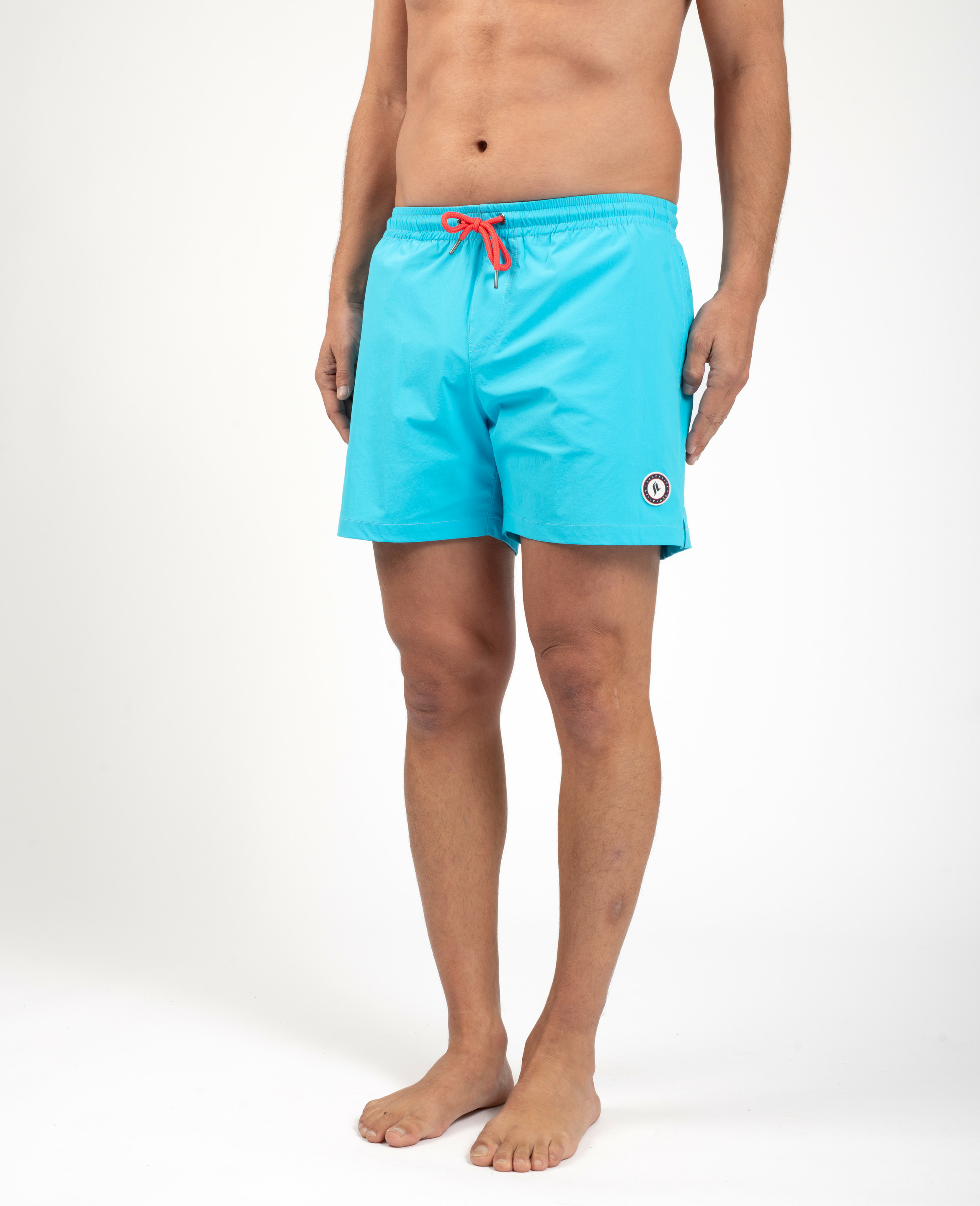 Short de bain uni avec logo