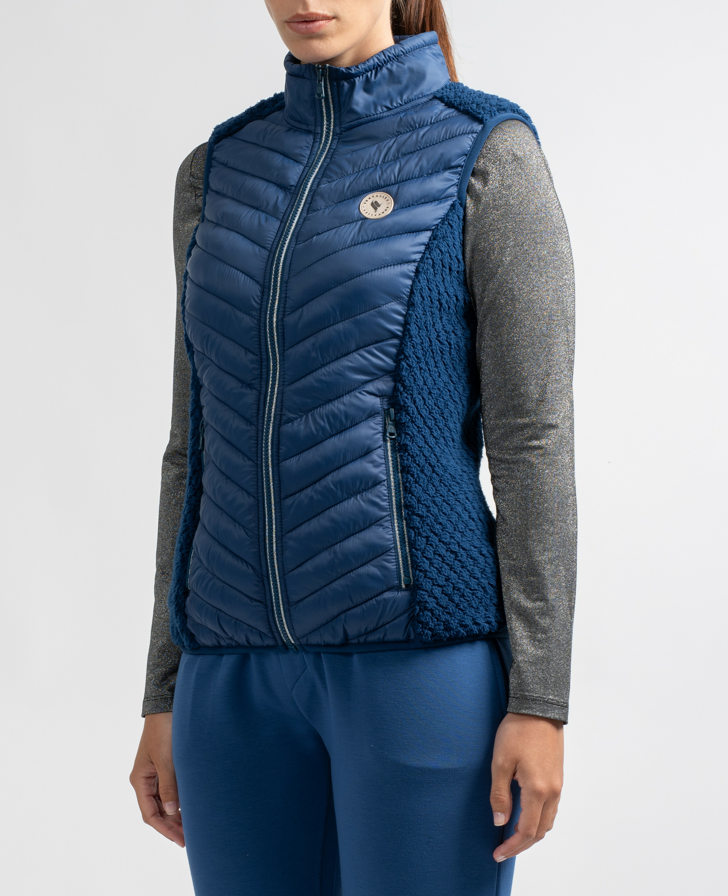 Gilet sans manche bi-matière