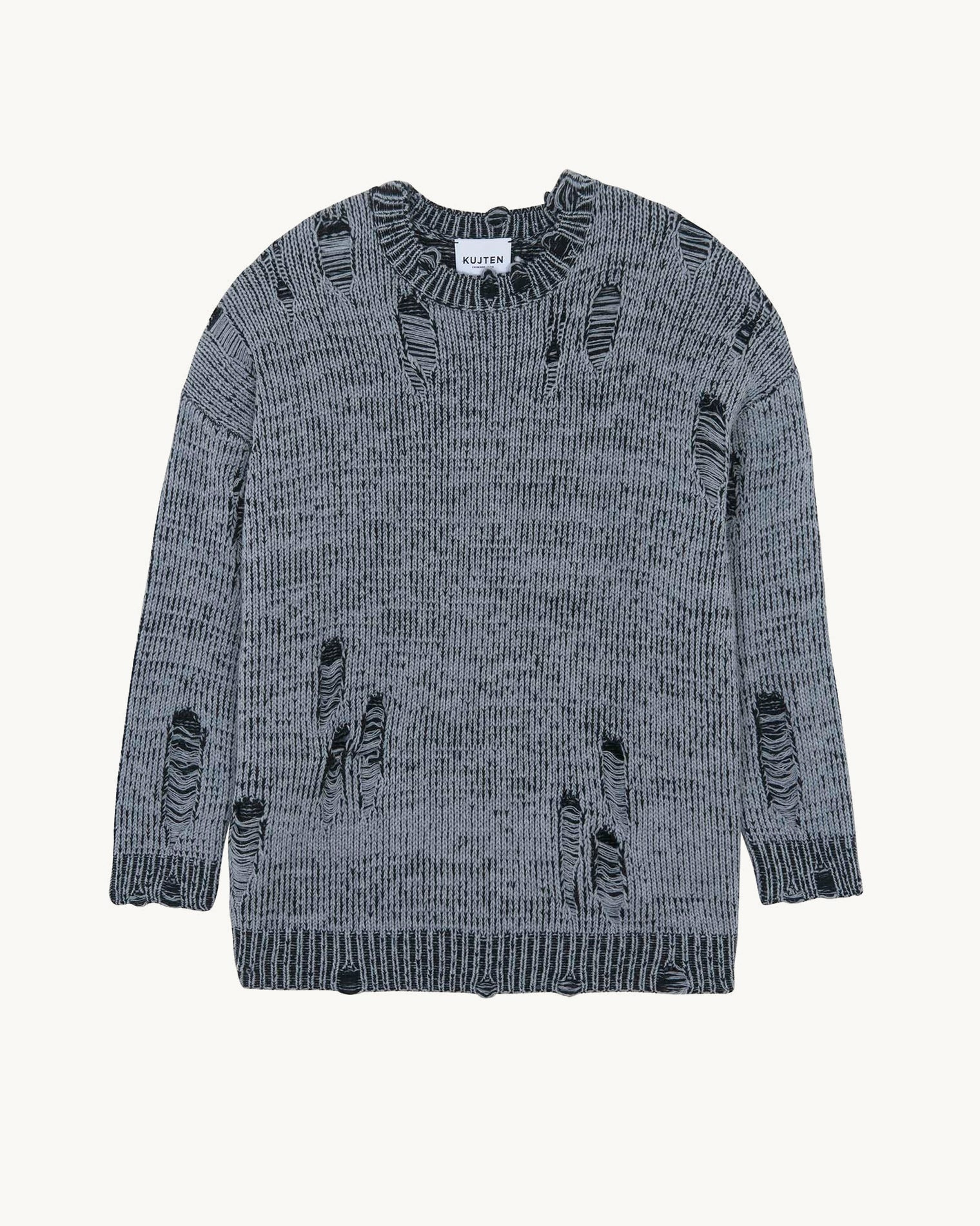 Pull Broken gris flanelle