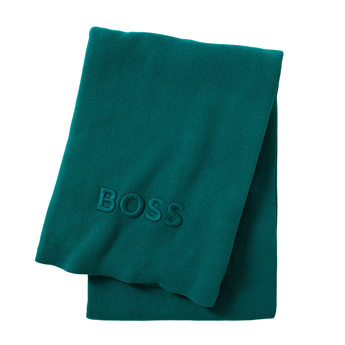BOSS Home - Plaid en coton acrylique vert, Bold Logo