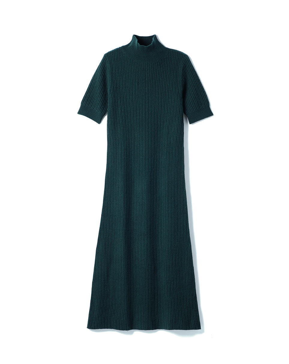 Robe longue manches courtes - Femme - VERT ZURICH