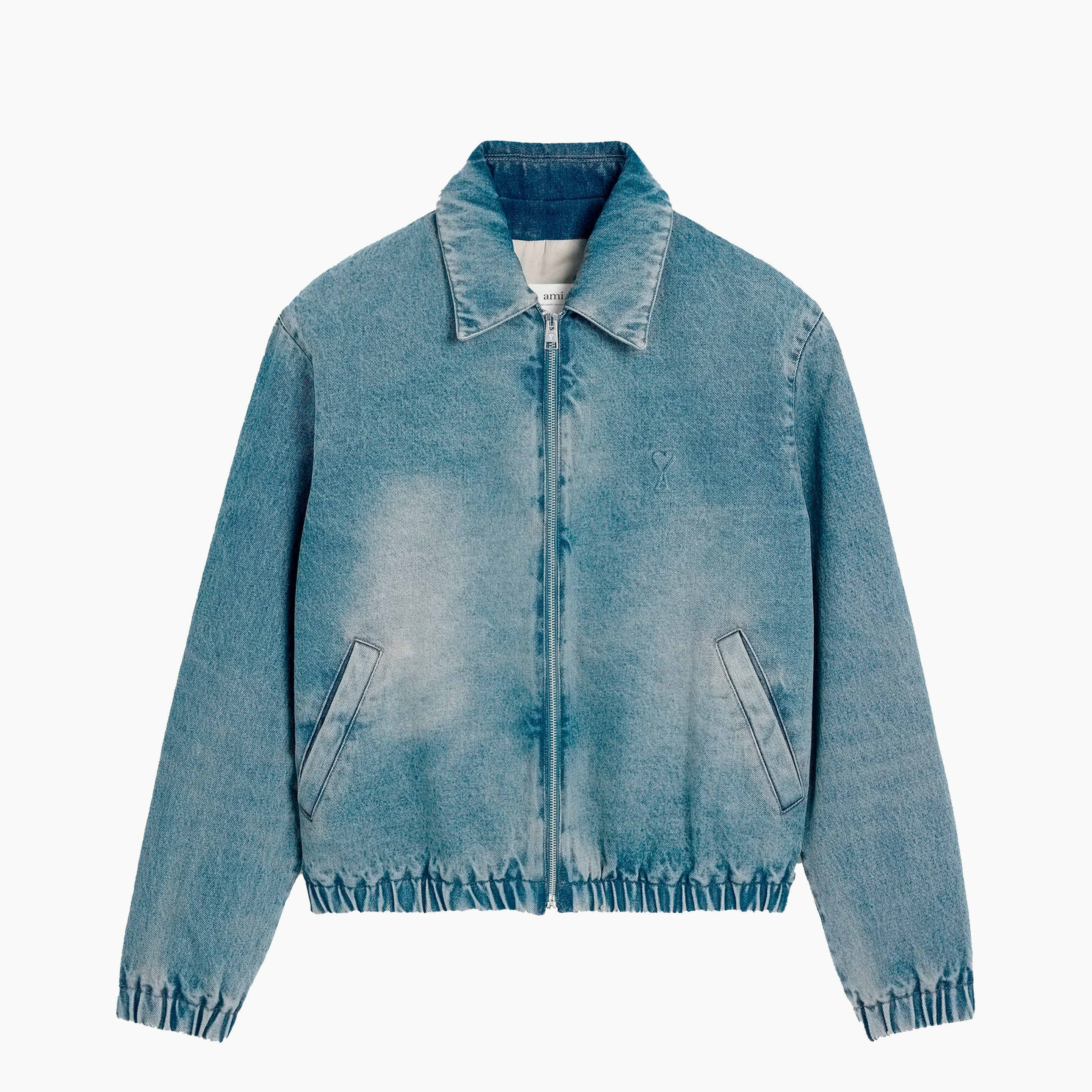 Ami Paris Blouson zippé Bleu Denim