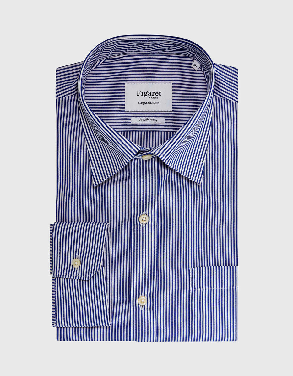 Chemise Classique rayée bleue