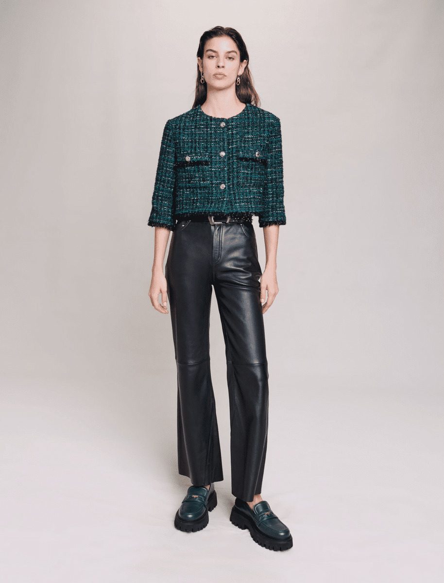 Veste courte en tweed