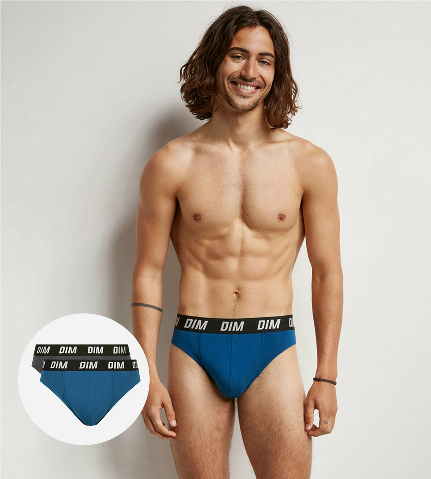 Lot de 2 slips homme à thermorégulation active Bleu Parme Regul Activ