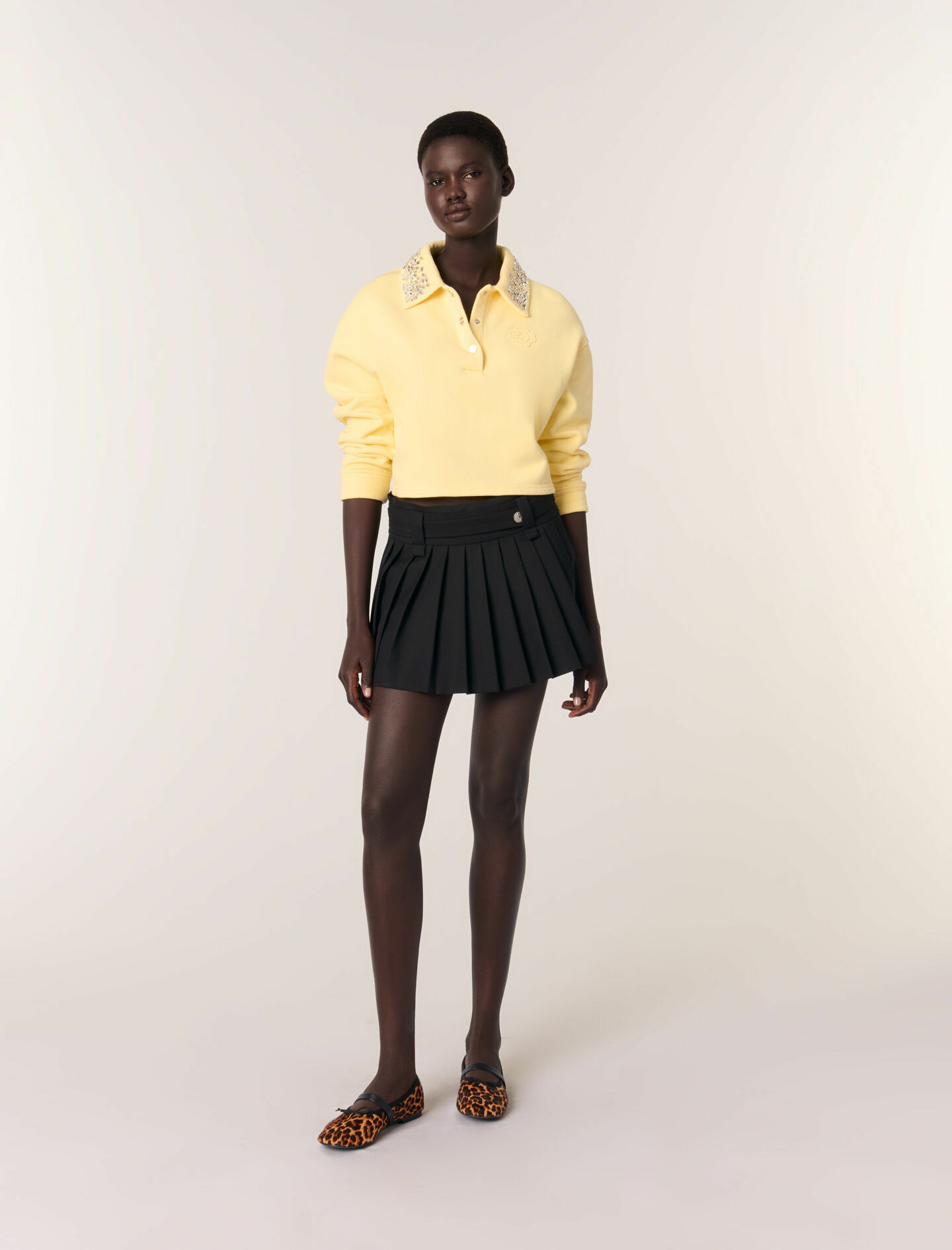 Jupe courte plissée