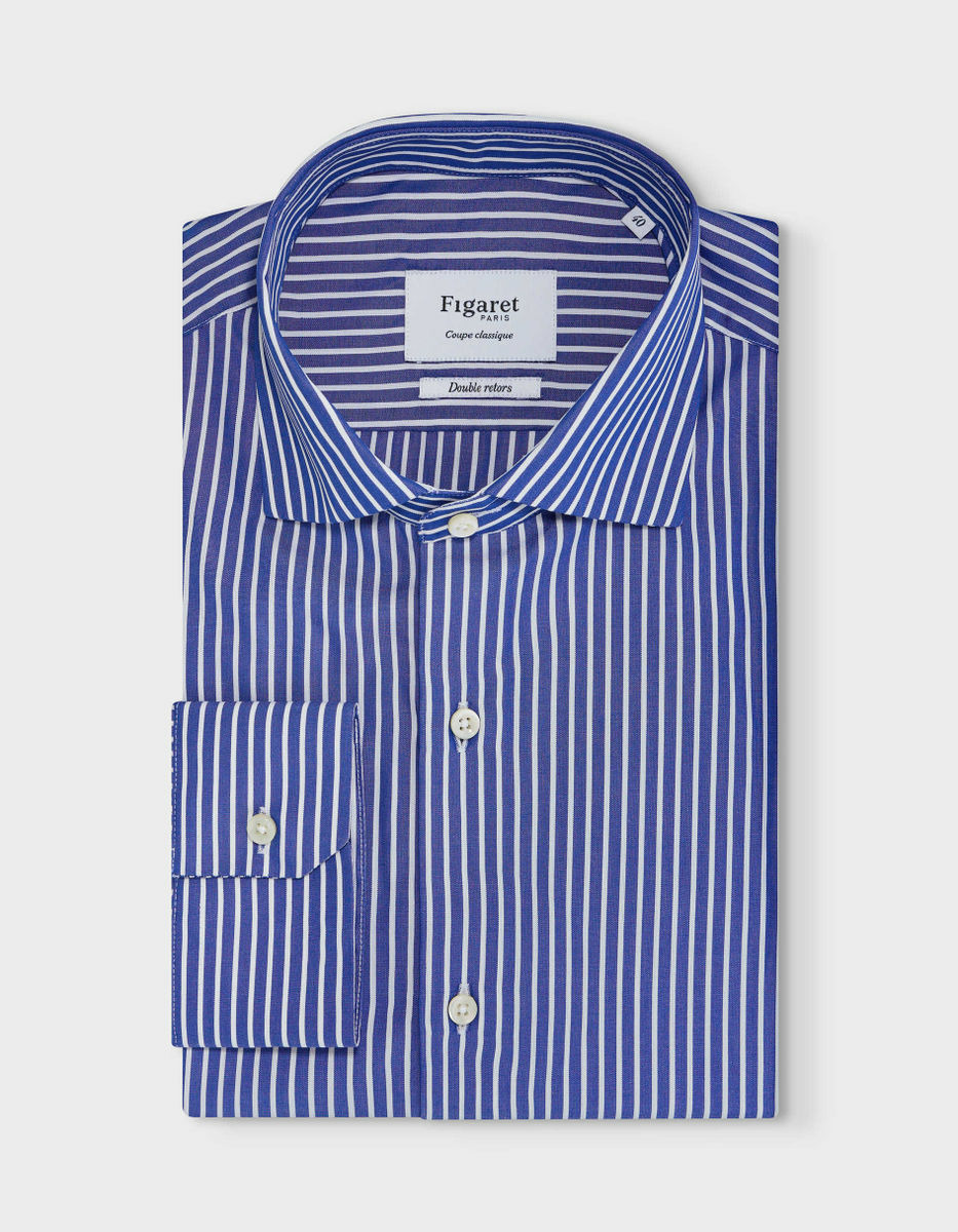 Chemise Classique rayée bleue