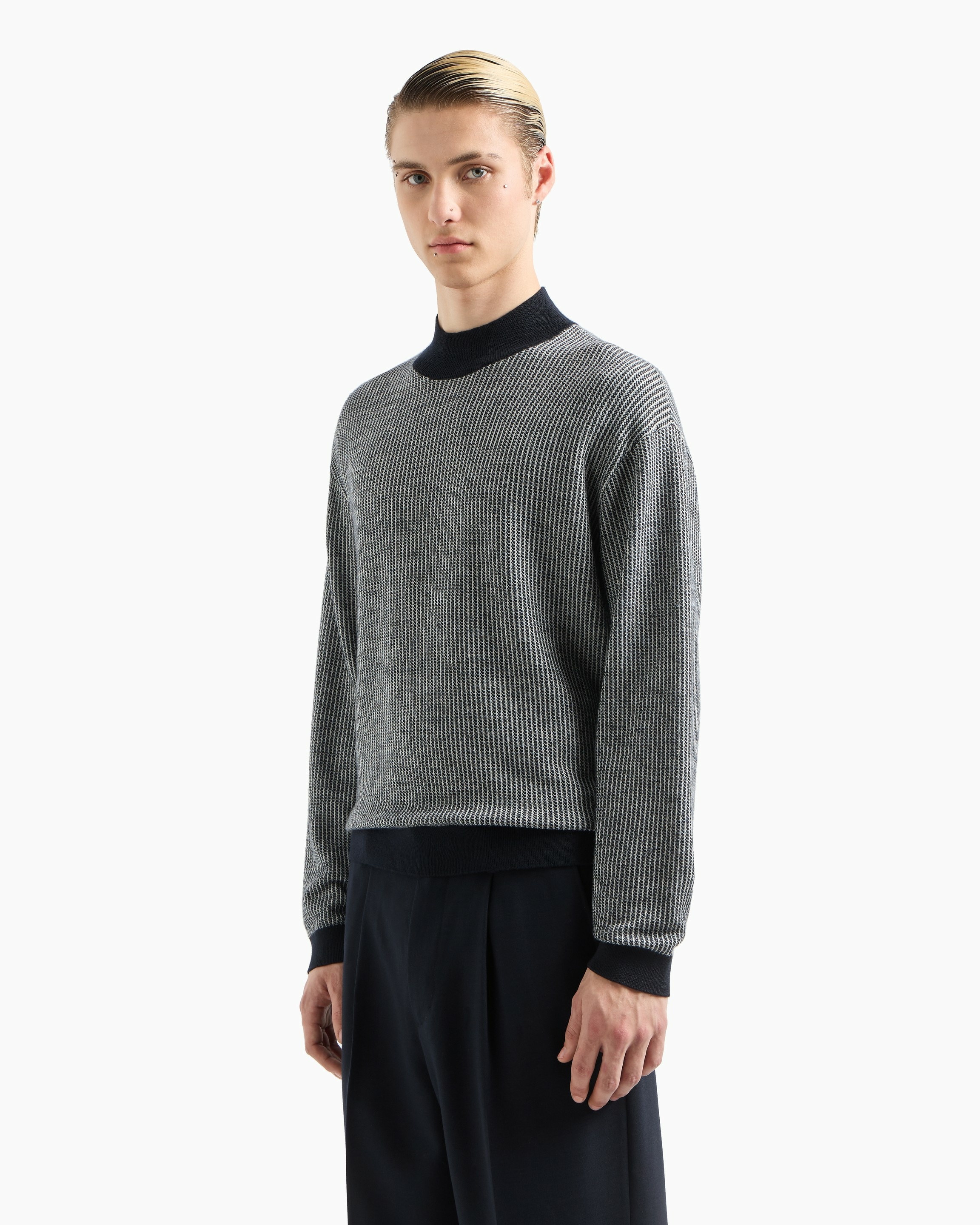 Pull côtelé 0920 marine