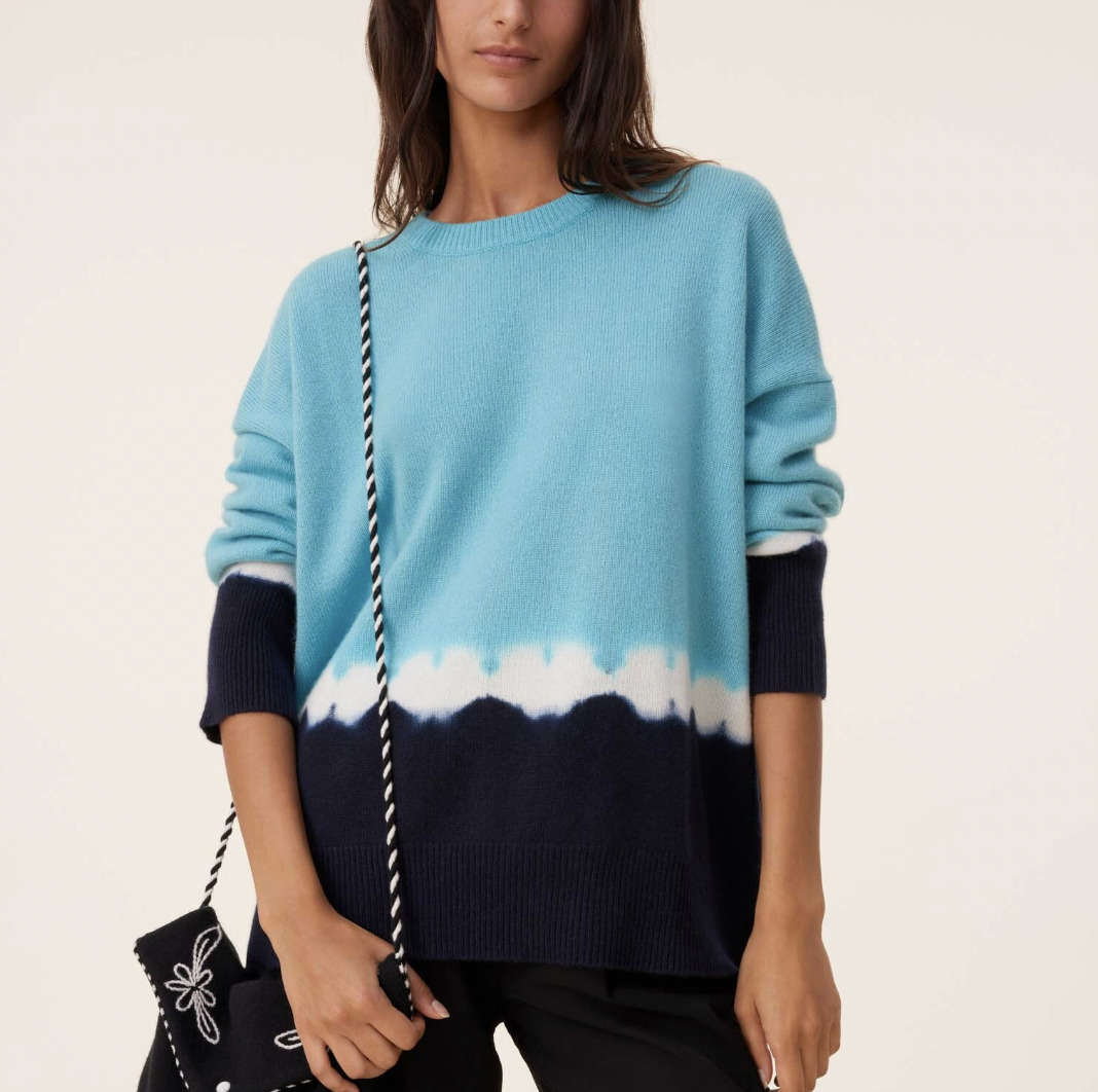 Pull Sienna Stripe Dye Pull Cachemire Oversize Tie & Dye, 4 fils