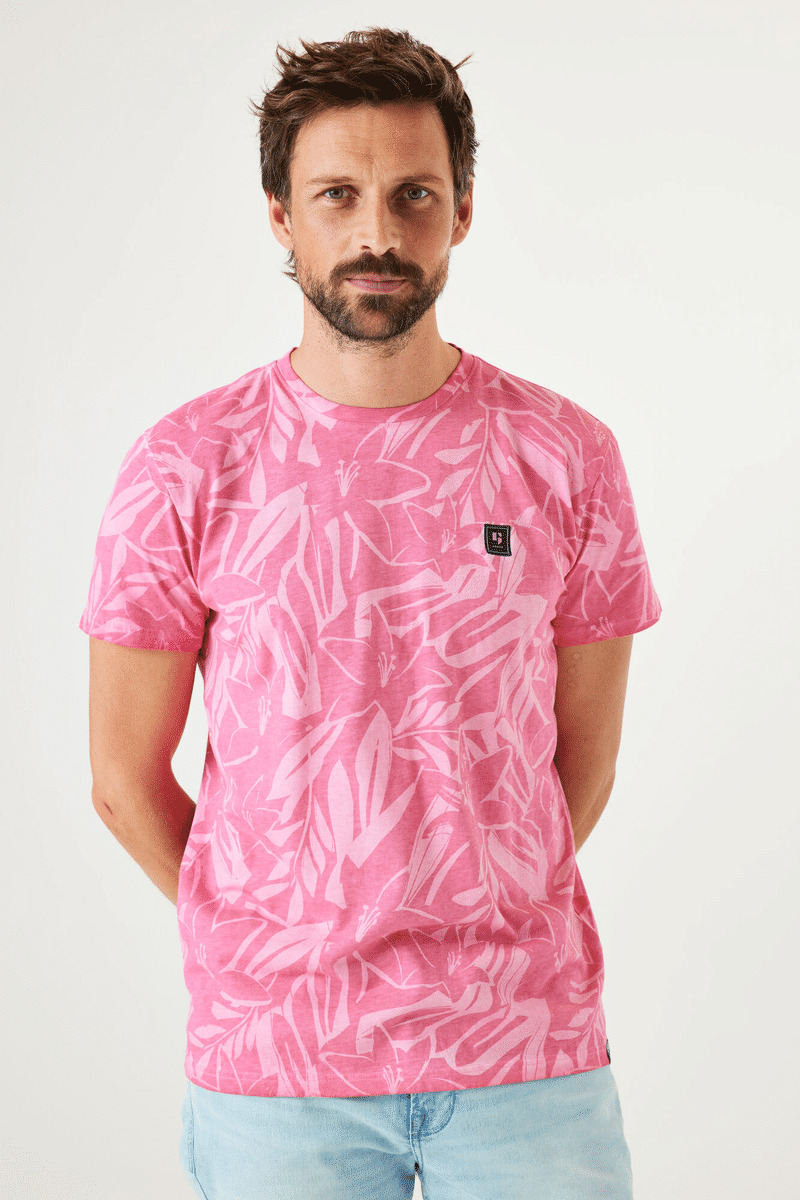 Men T-shirt Pink