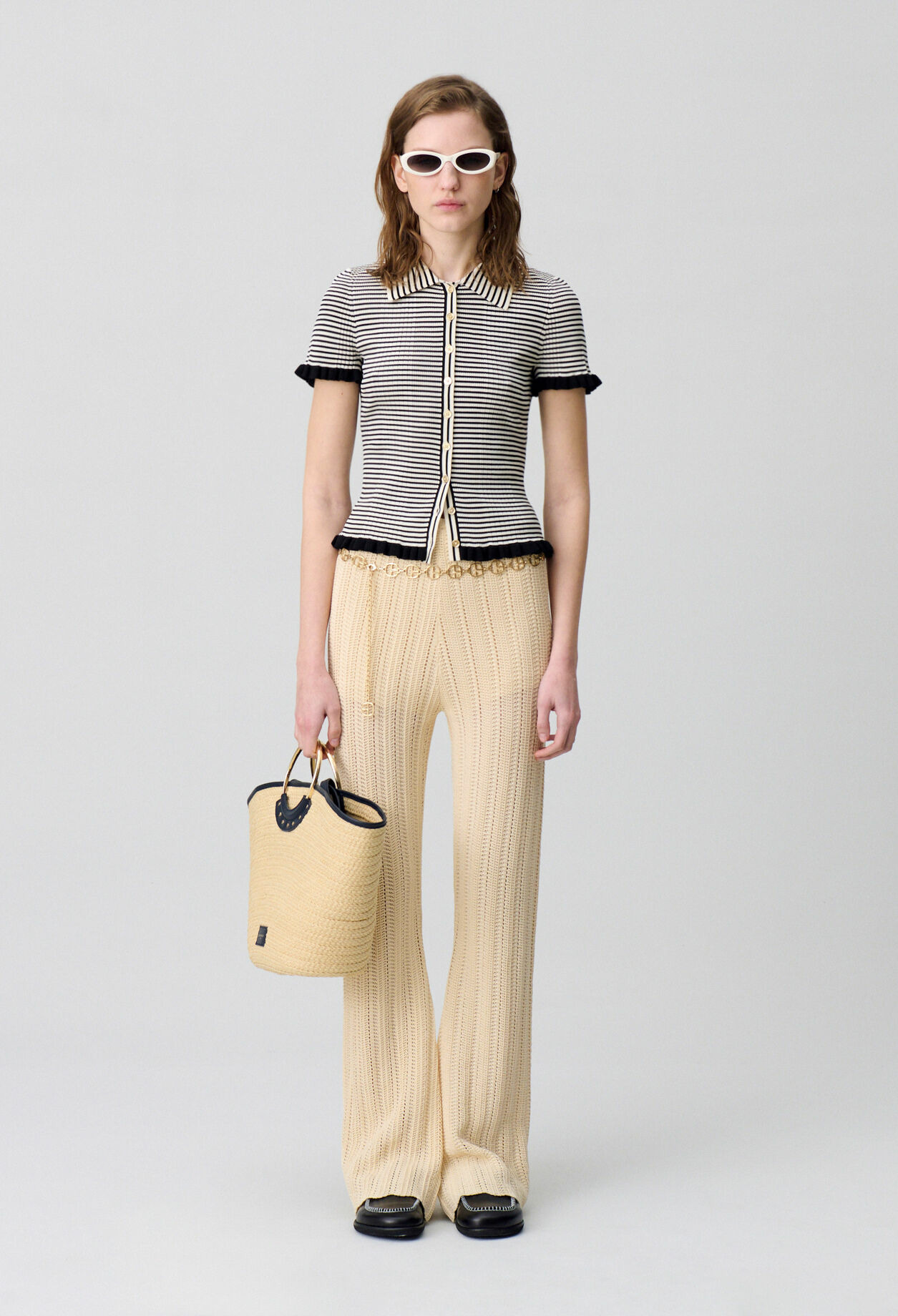 Pantalon fluide crochet