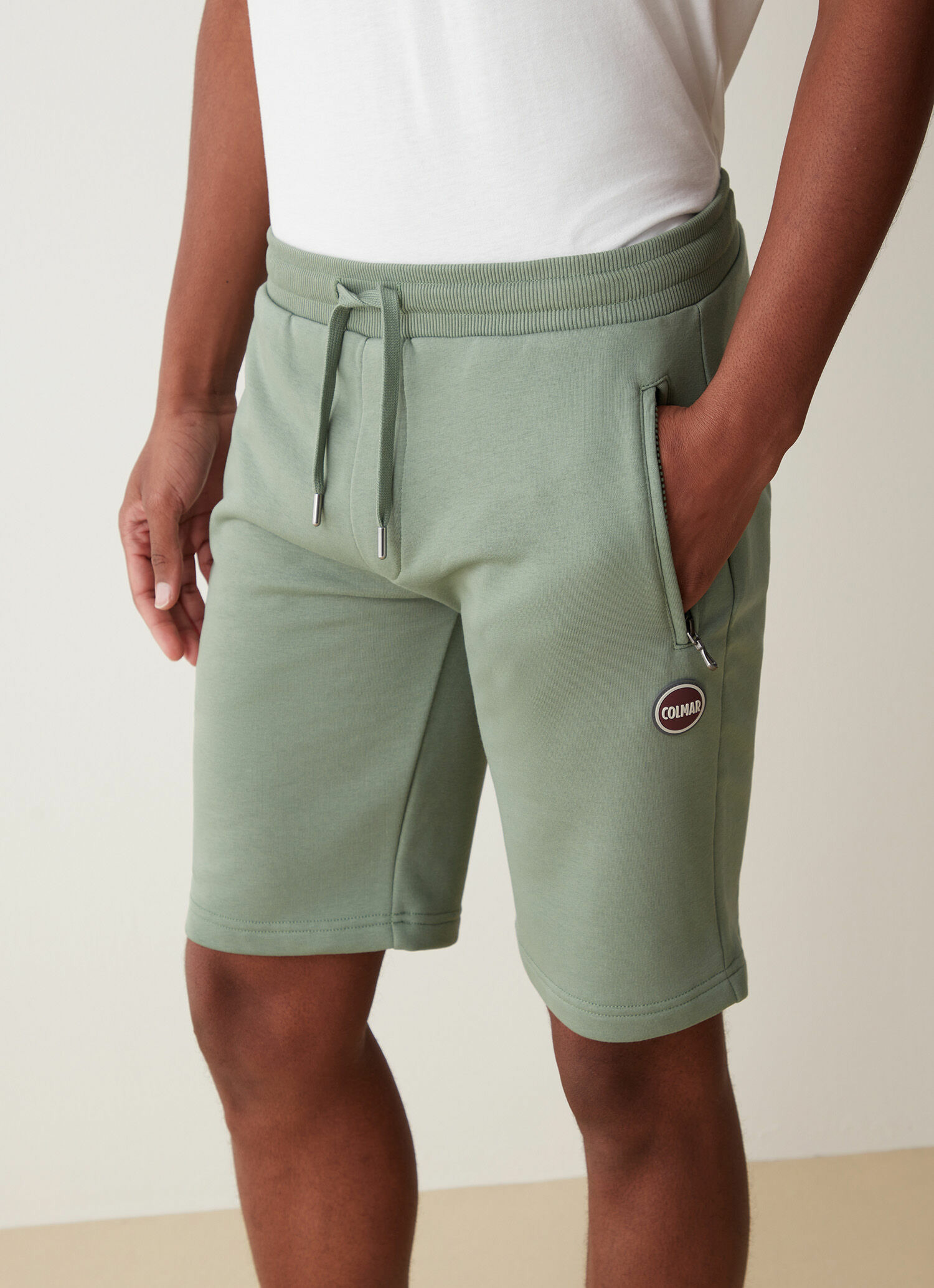 Bermuda en molleton avec zip sur les poches
