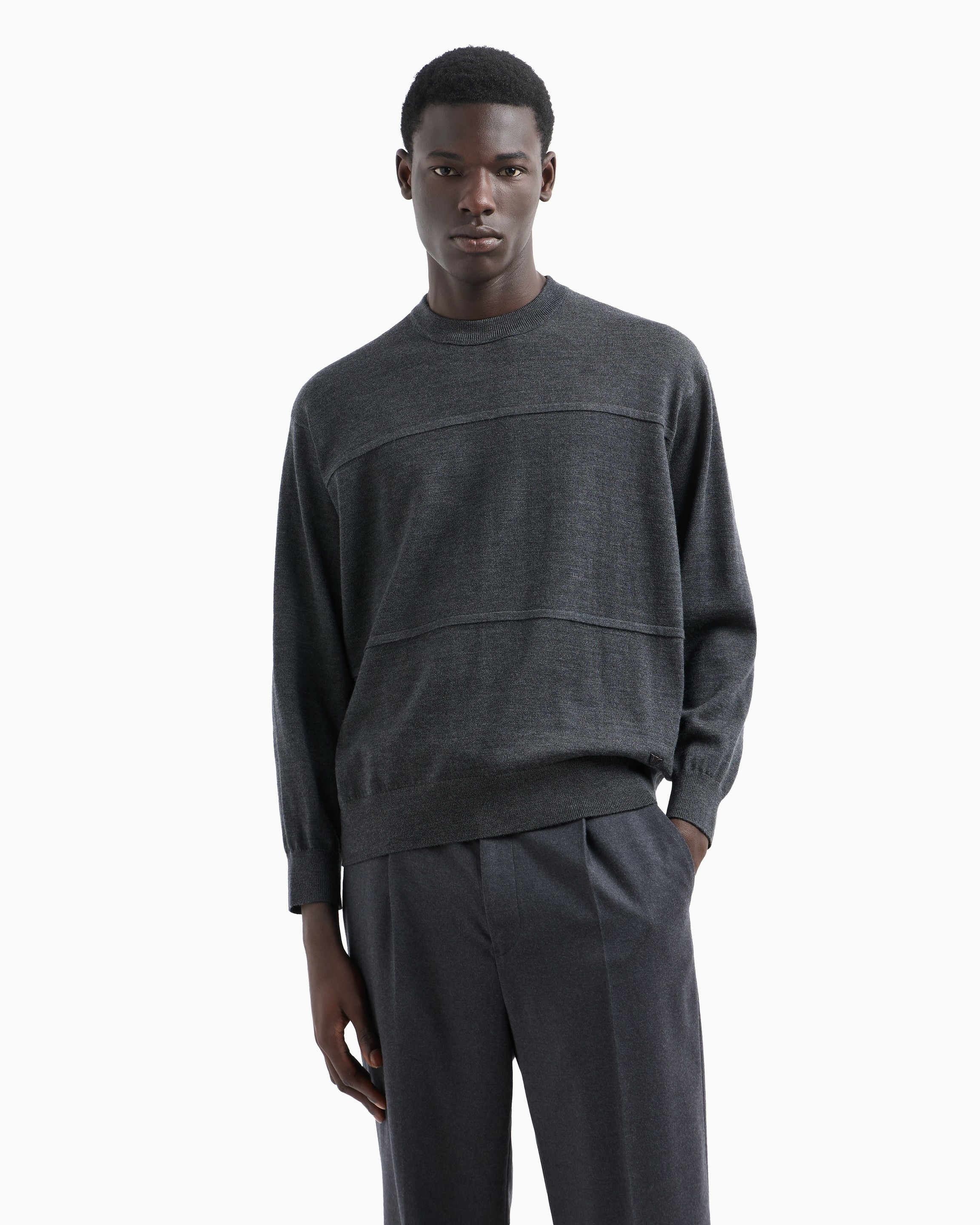 Pullover-grigio mel.sc