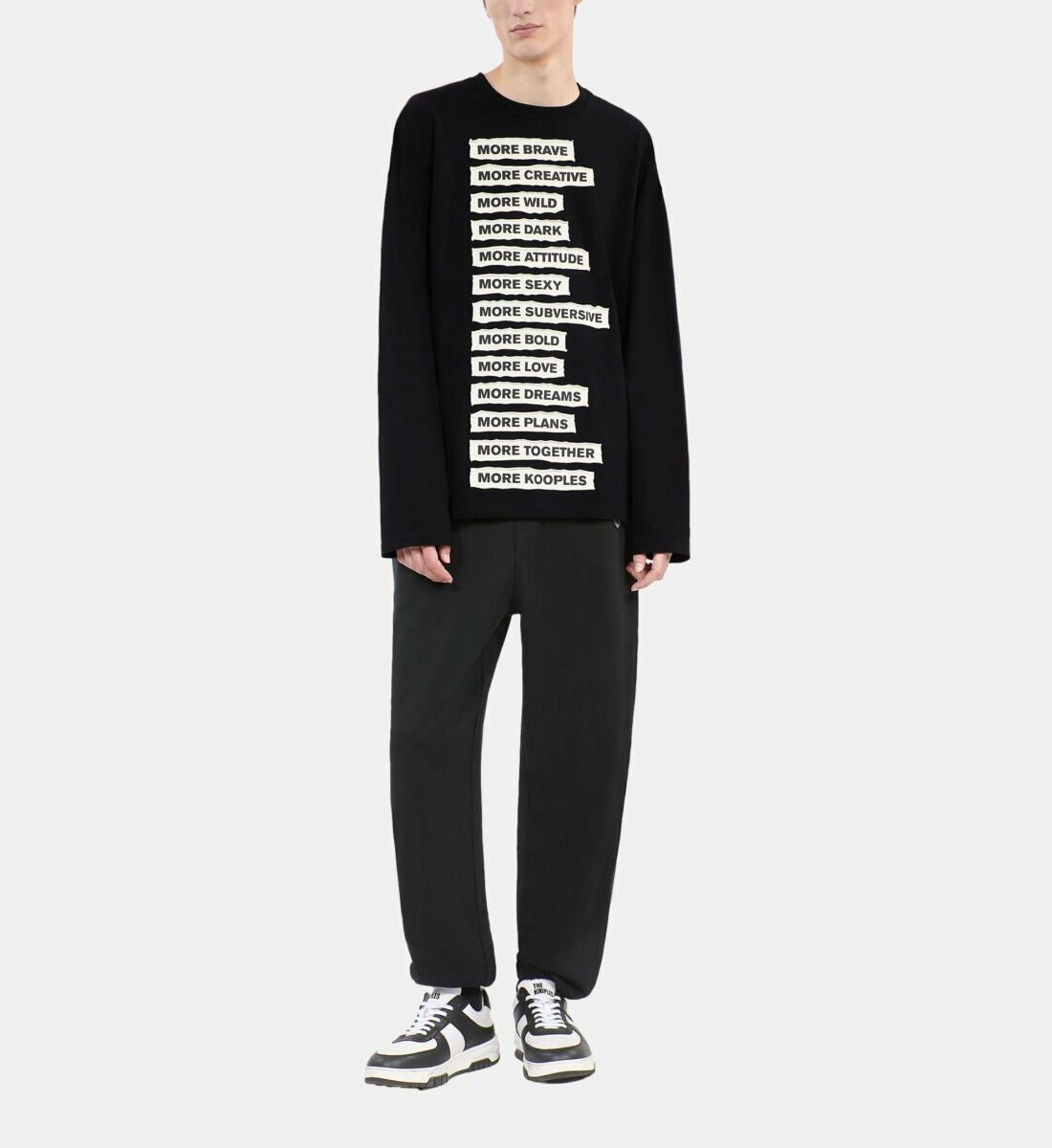 T-Shirt Manches Longues Noir Homme