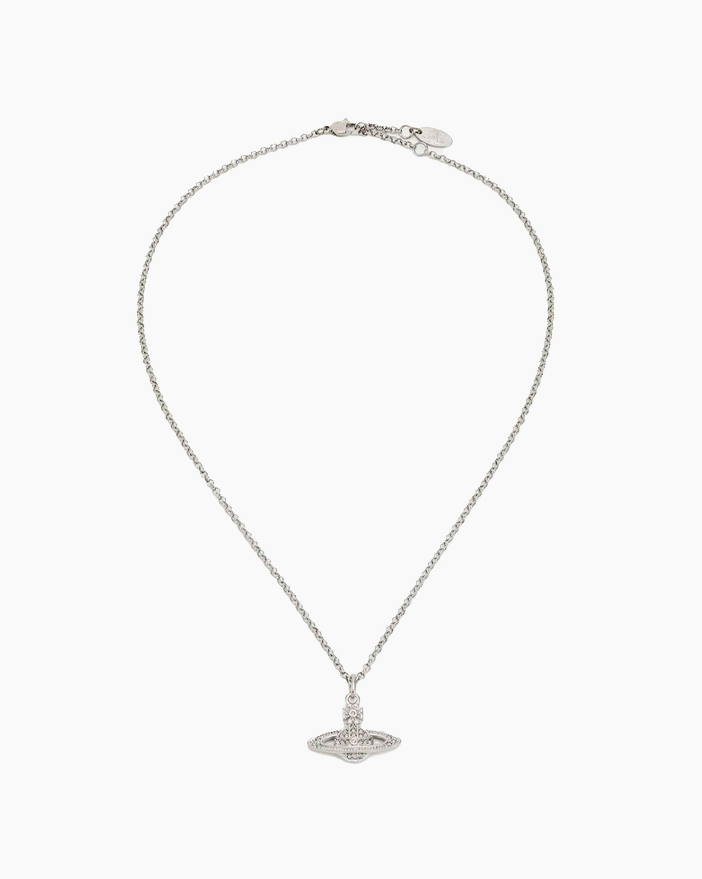 Vivienne Westwood Collier Mini Bas Relief Orb Argent