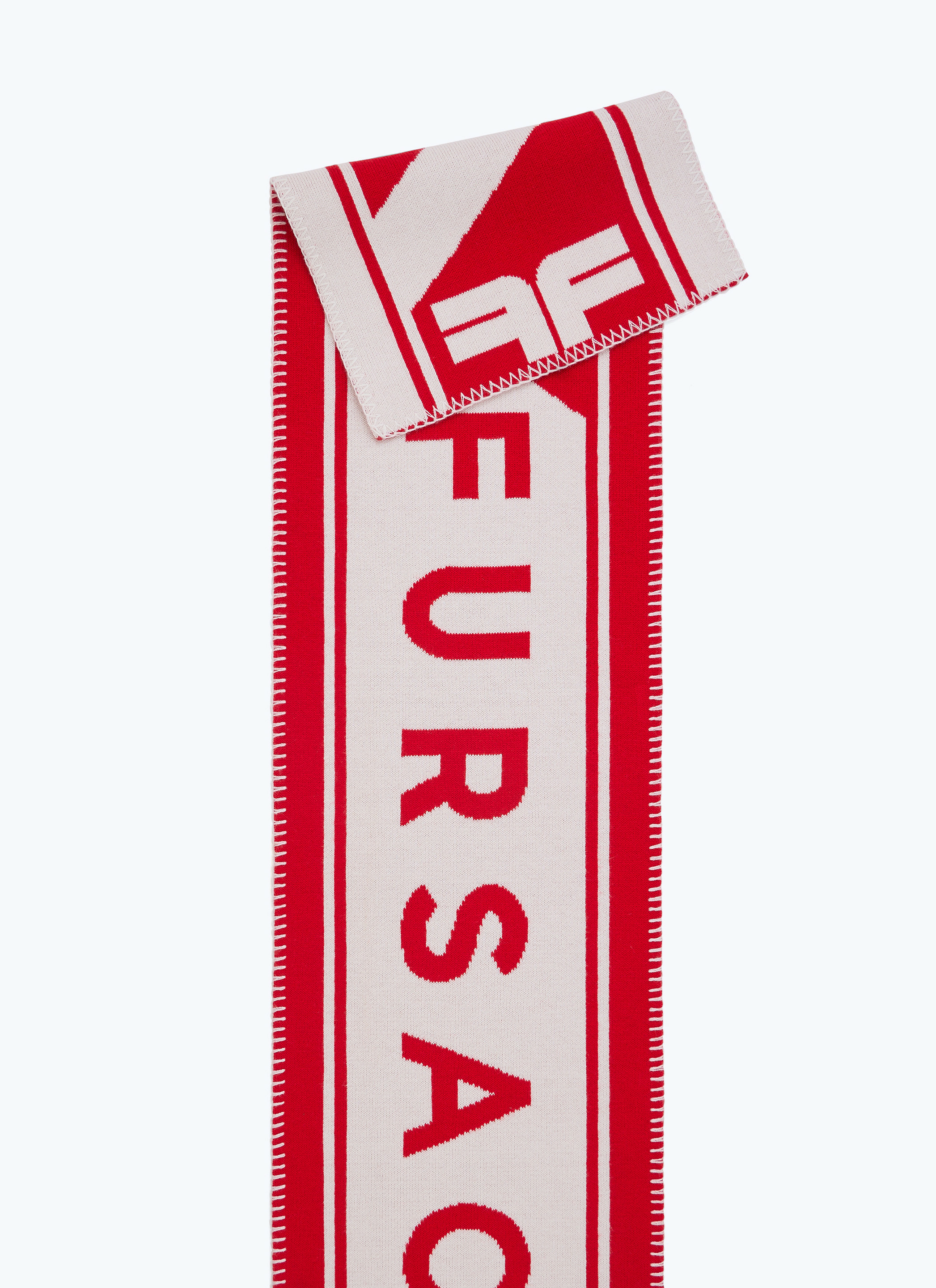 Écharpe en maille bicolore