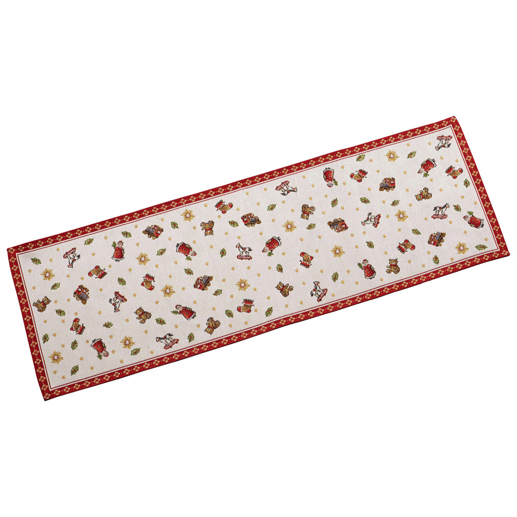 Toy’s Delight chemin de table L, rouge/multicolore, 32 x 96 cm