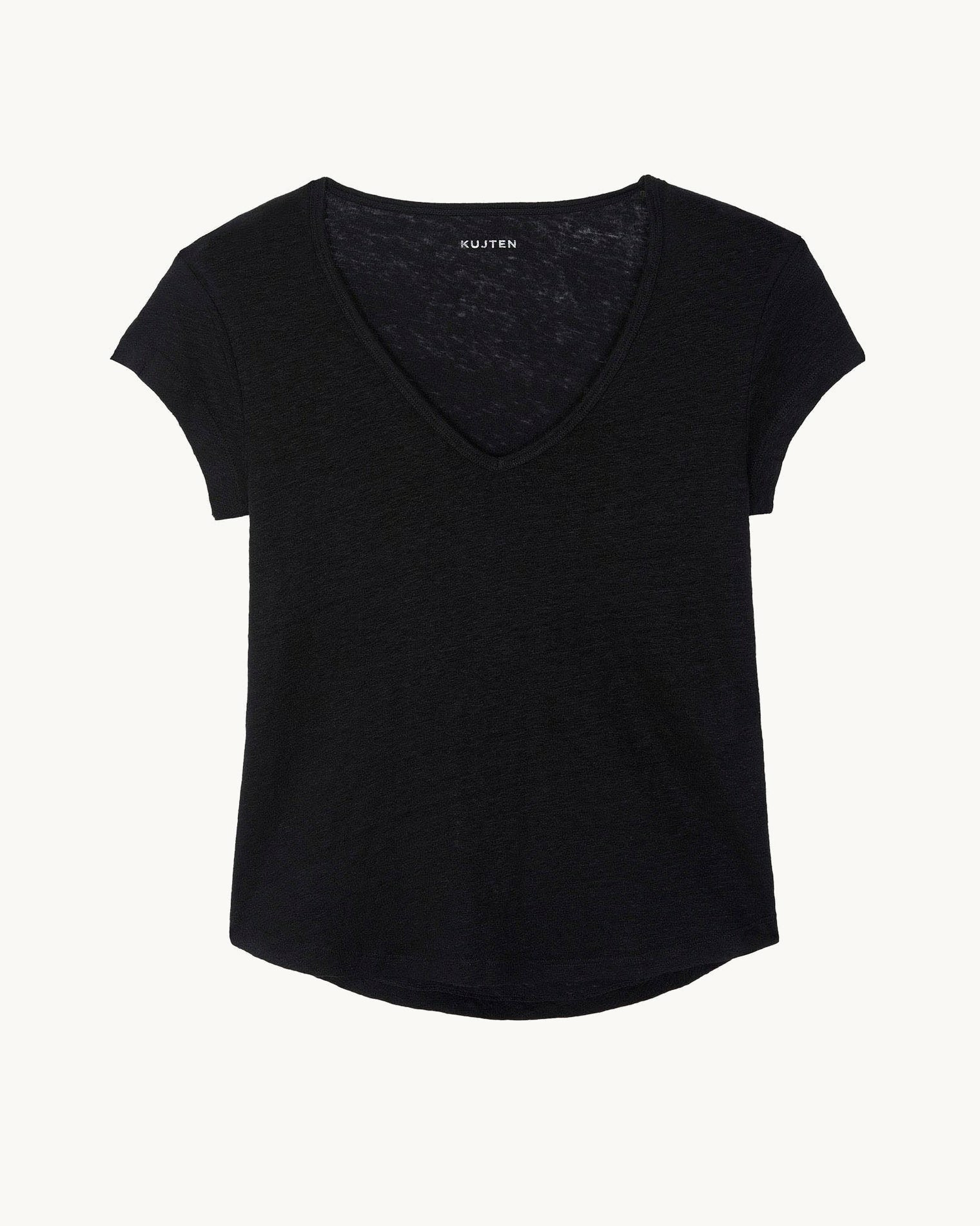 T-Shirt Kaly T-Shirt Col V Manches Courtes Lin