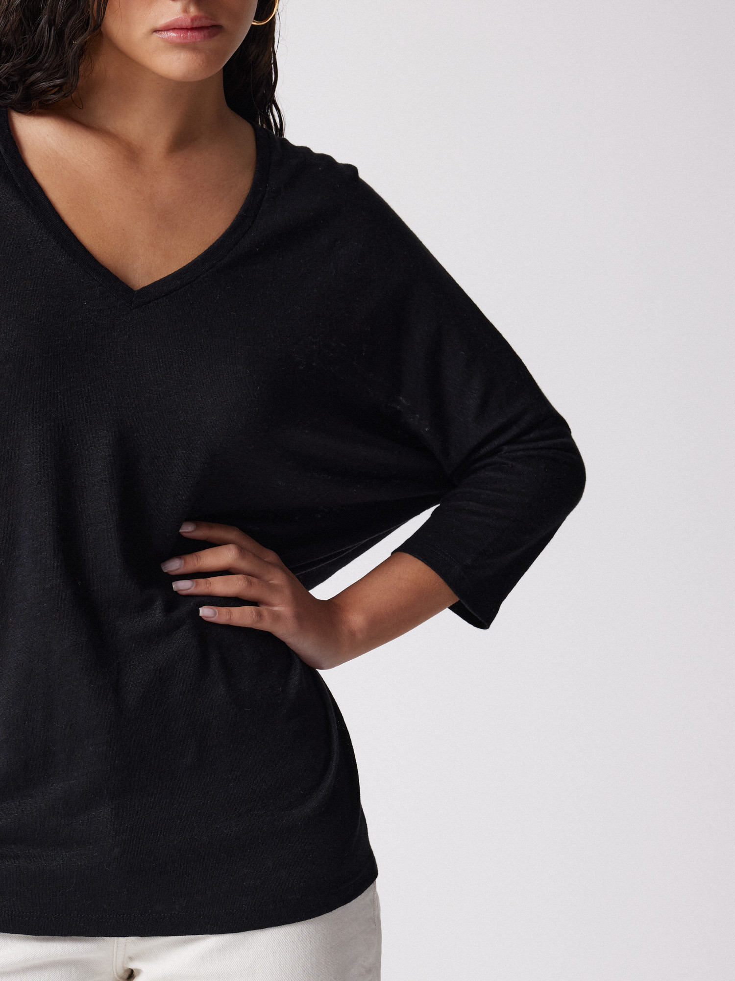 T-shirt lin Emilie NOIR