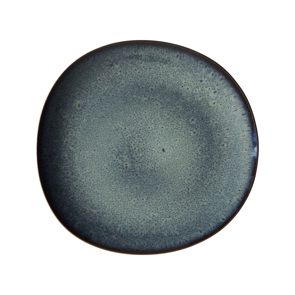 Lave - Assiette plate grise, en grès