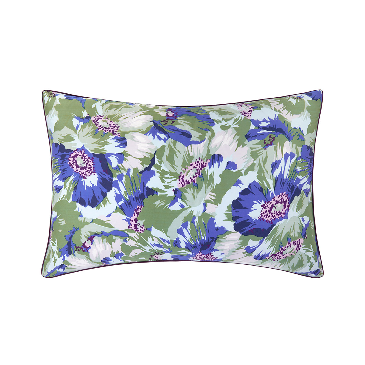 Kenzo - Taie d'oreiller en satin multicouleurs, K Anémone