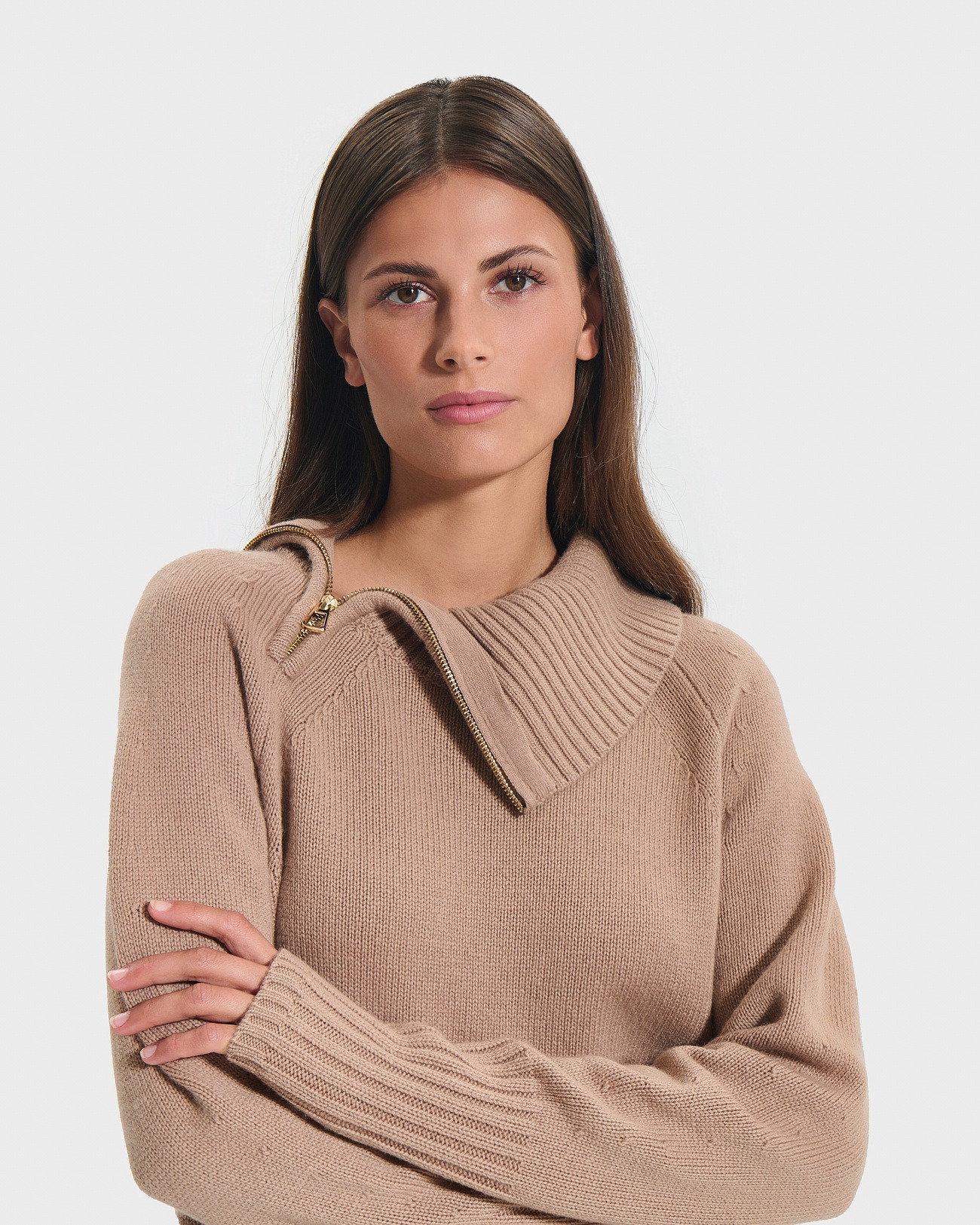 Pull Nuala Camel en Laine