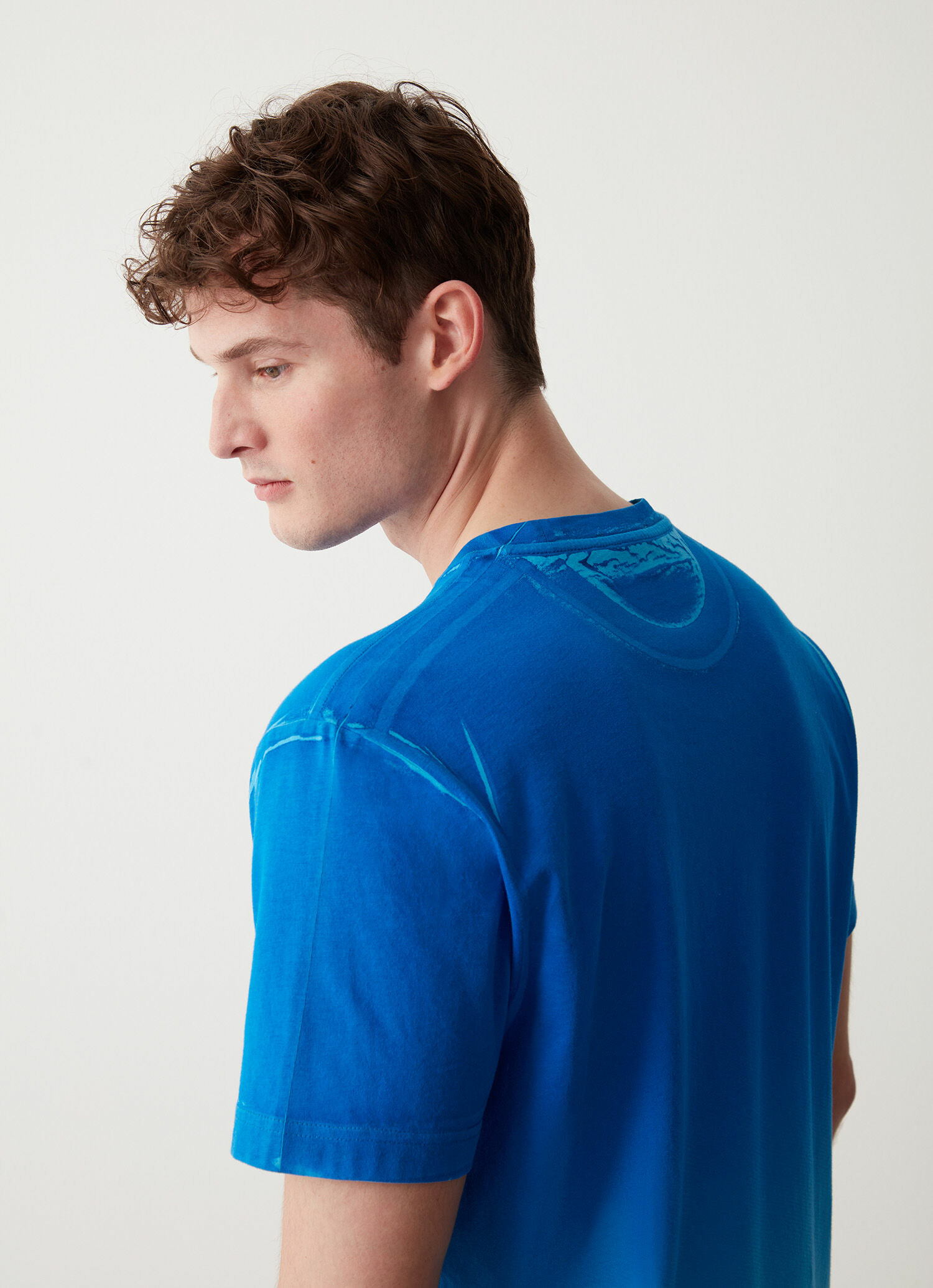 T-shirt en coton imprimé dégradé