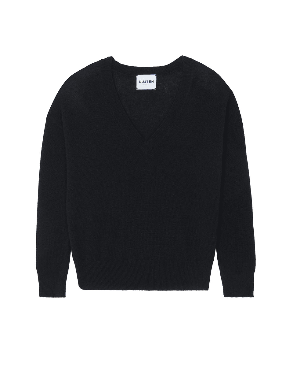 Pull Wendy Plain Pull cachemire col v boyfriend