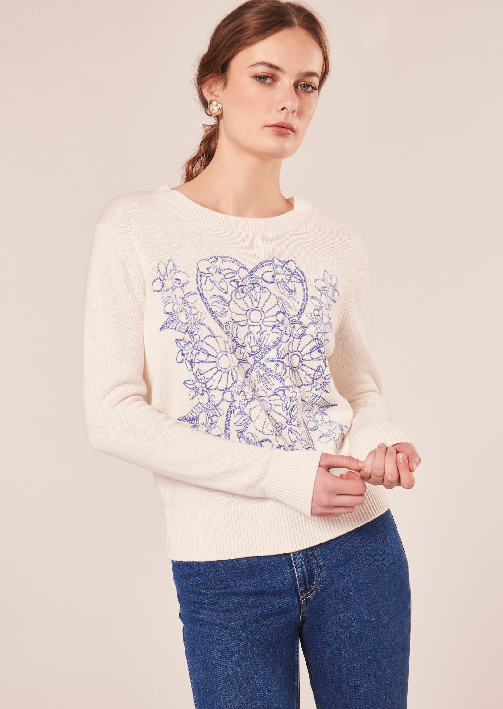 Pull Philae-Ecru en Laine