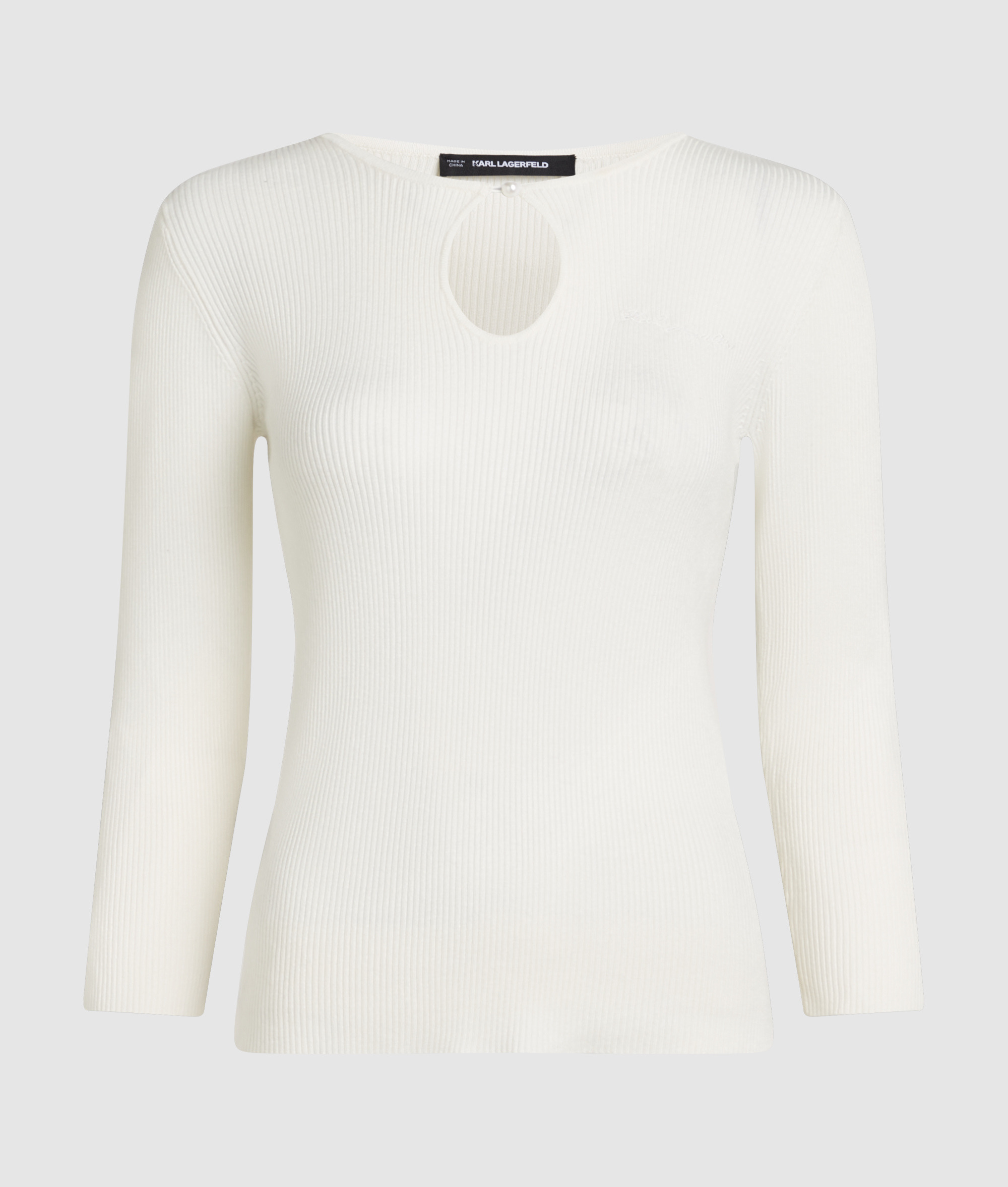 KEYHOLE DETAIL KNIT TOP