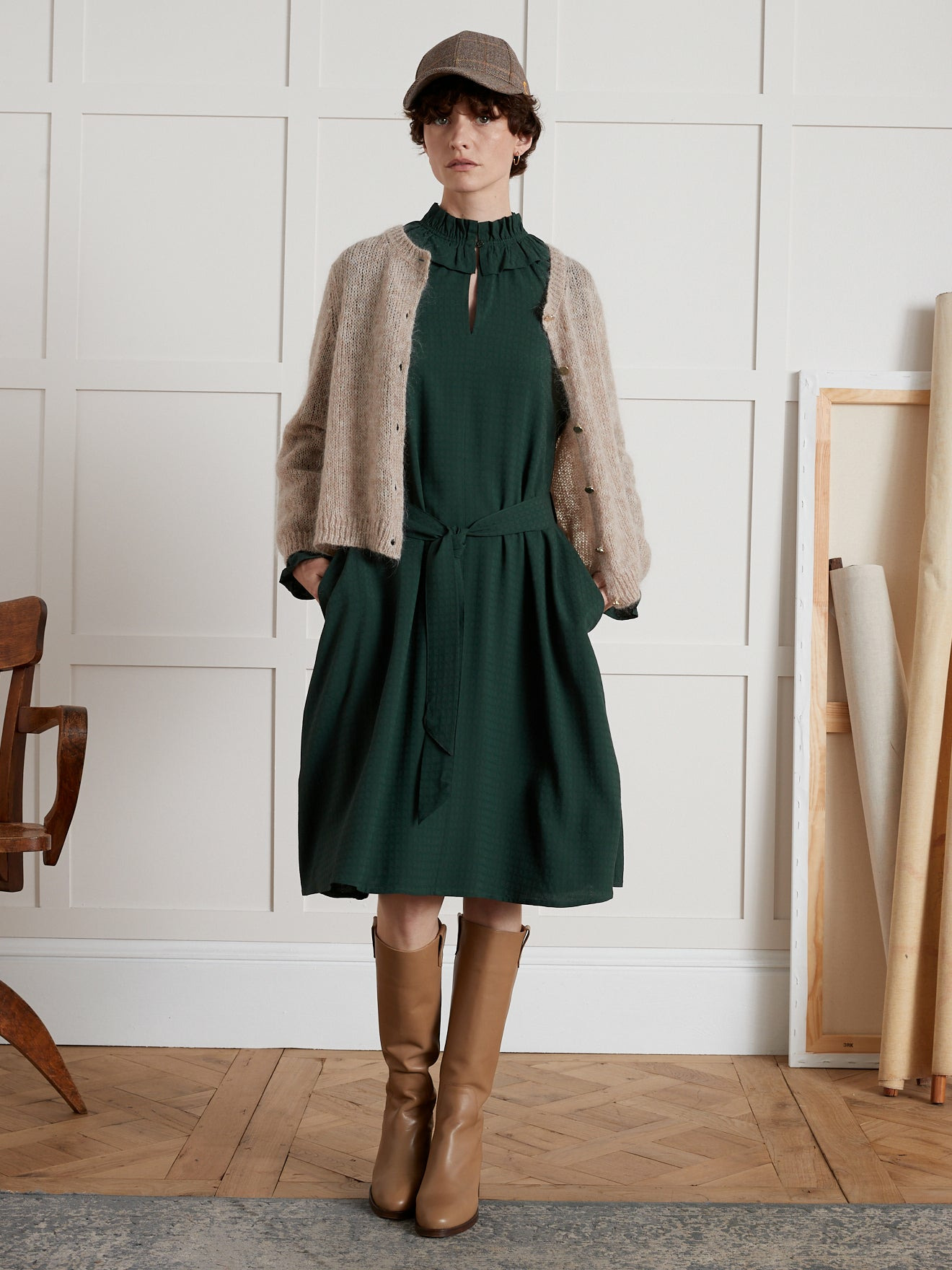 ROBE DOBBY COL FROU