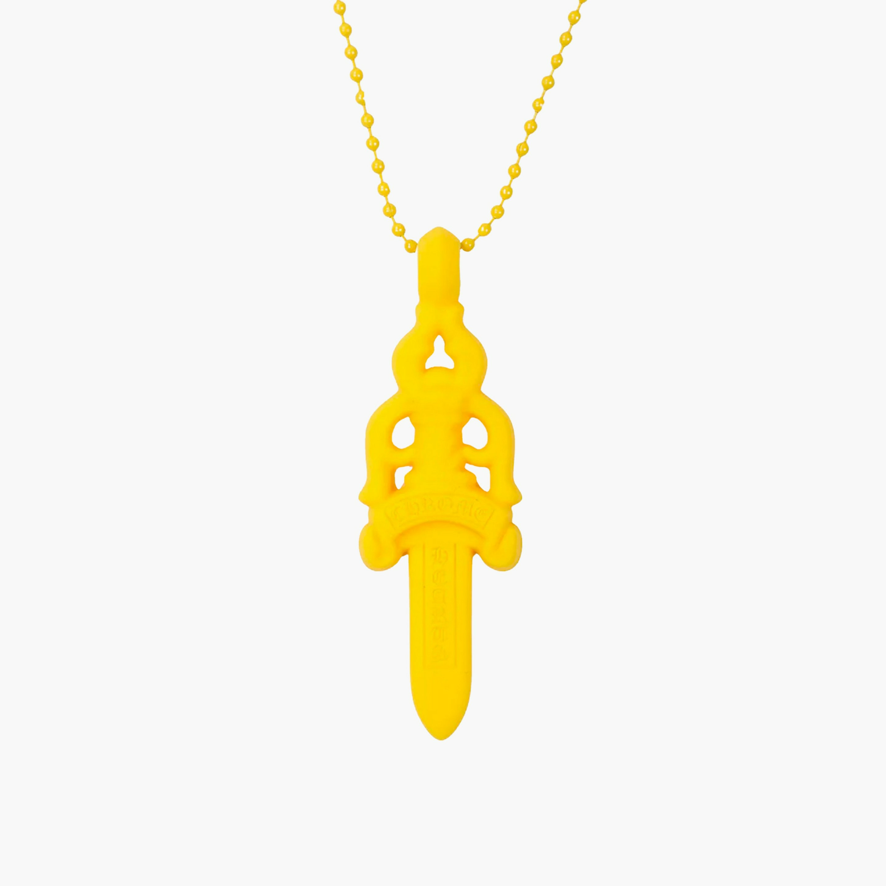 Chrome Hearts Collier Dagger Silicone Jaune