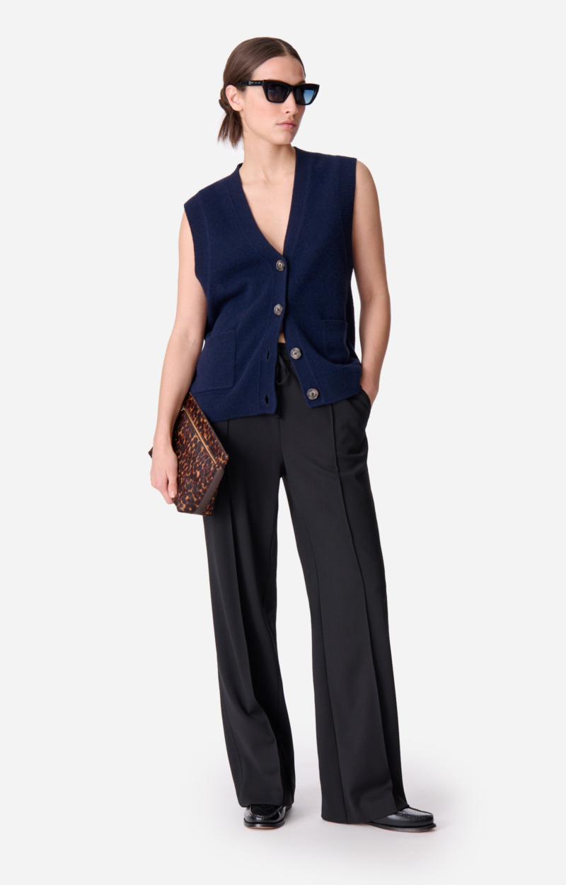 Cardigan Sans Manches Dashley En Coton Et Lin