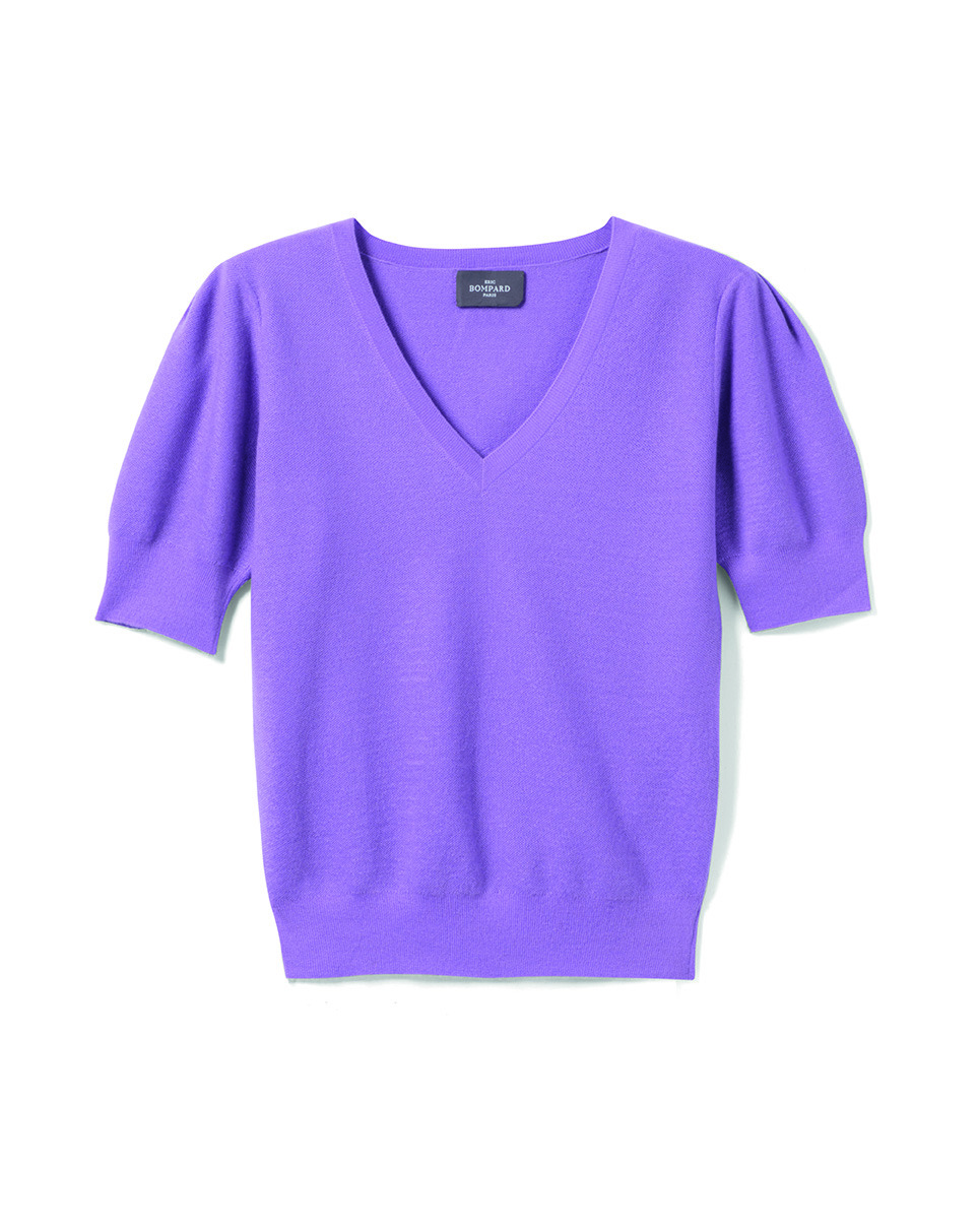 Col V ultrafin manches ballon - Femme - ARTICHAUT