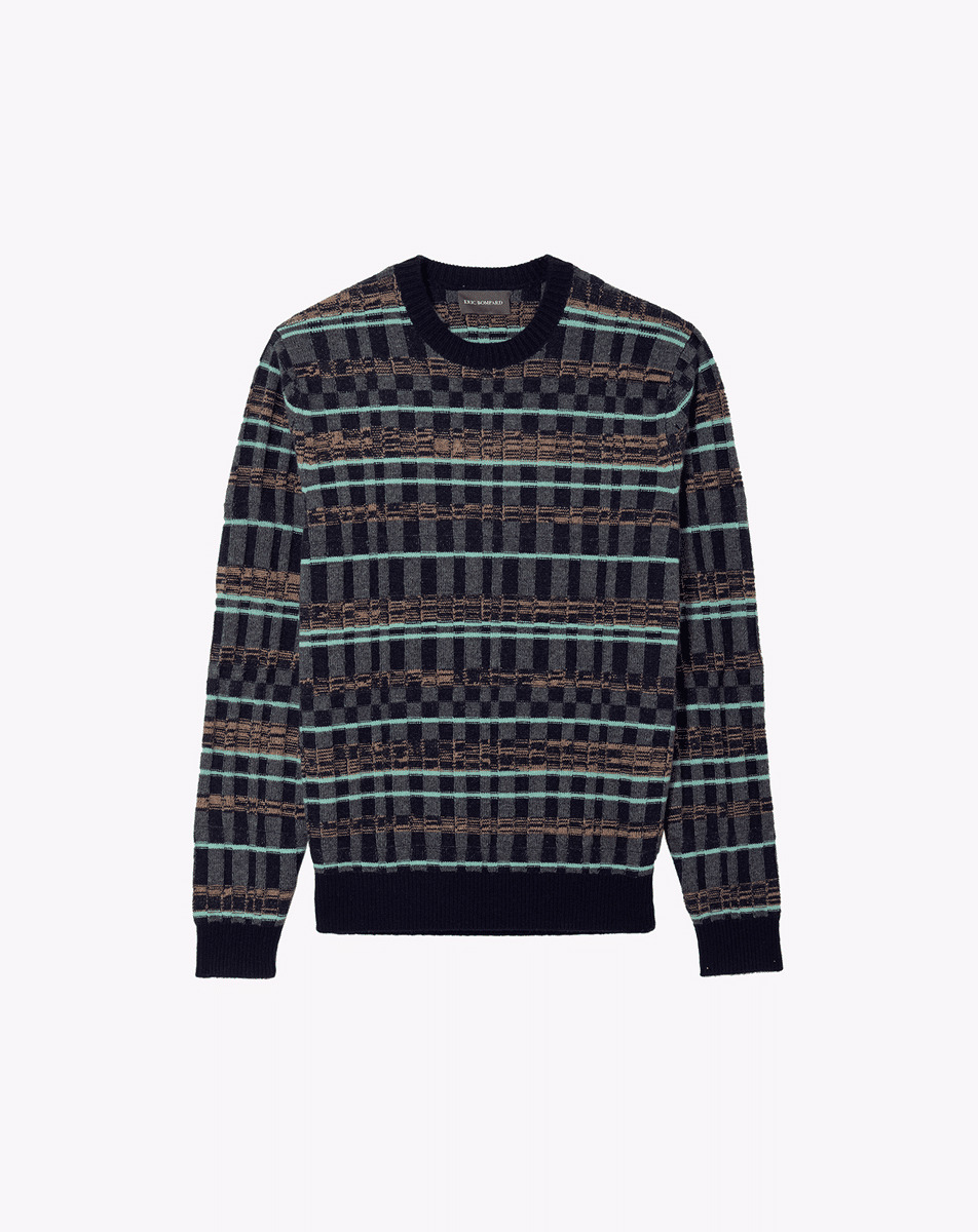 Ras de cou damier - Homme - MENTHE GLACEE
