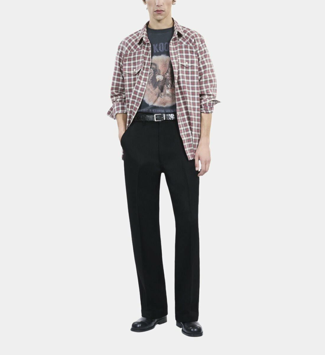 Pantalon En Laine Noire Homme