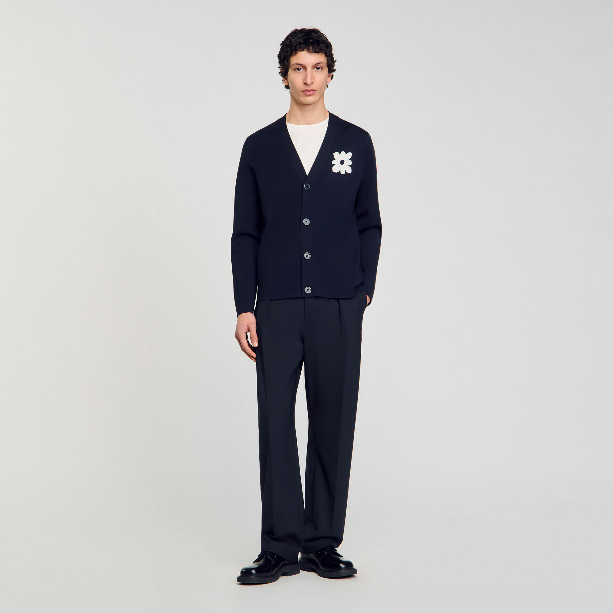 Cardigan à détail fleur