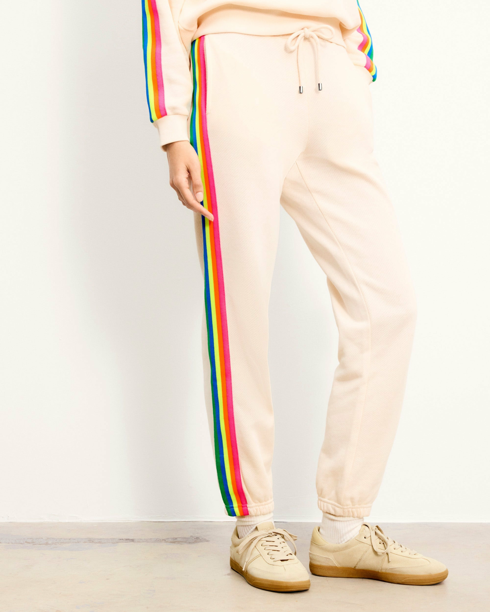 Jogging Droit Bandes Multicolores