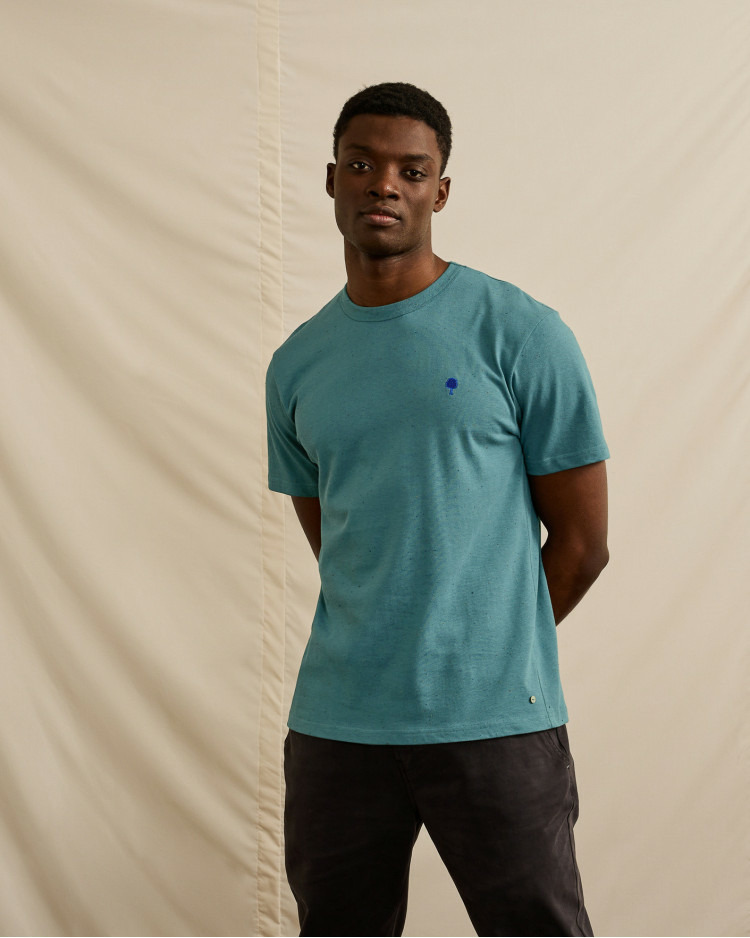 T-shirt vert chiné