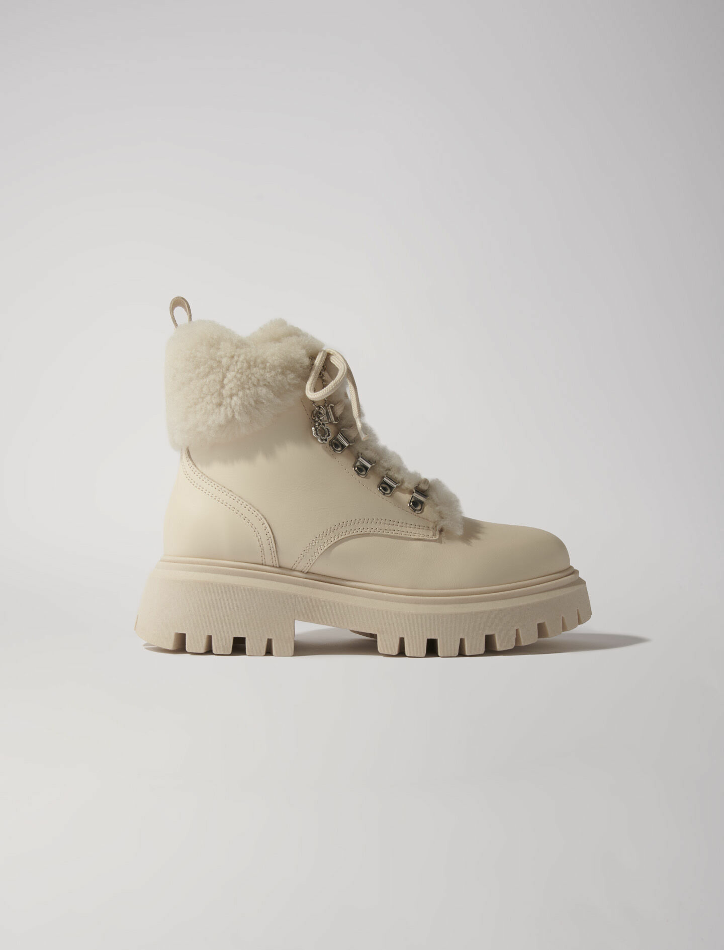 Bottines chunky en fausse fourrure