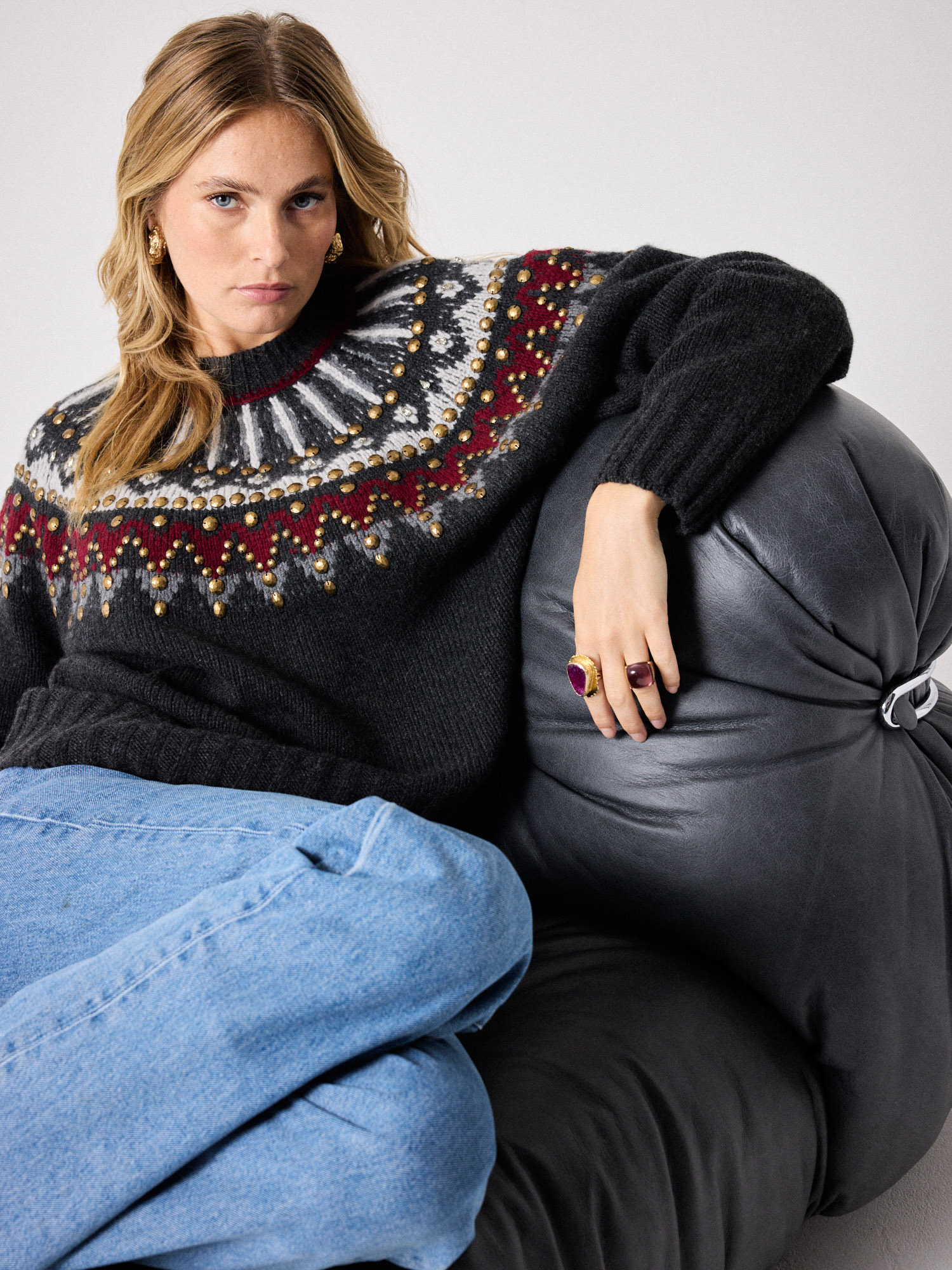 Edwin pull en laine cachemire ANTHRACITE