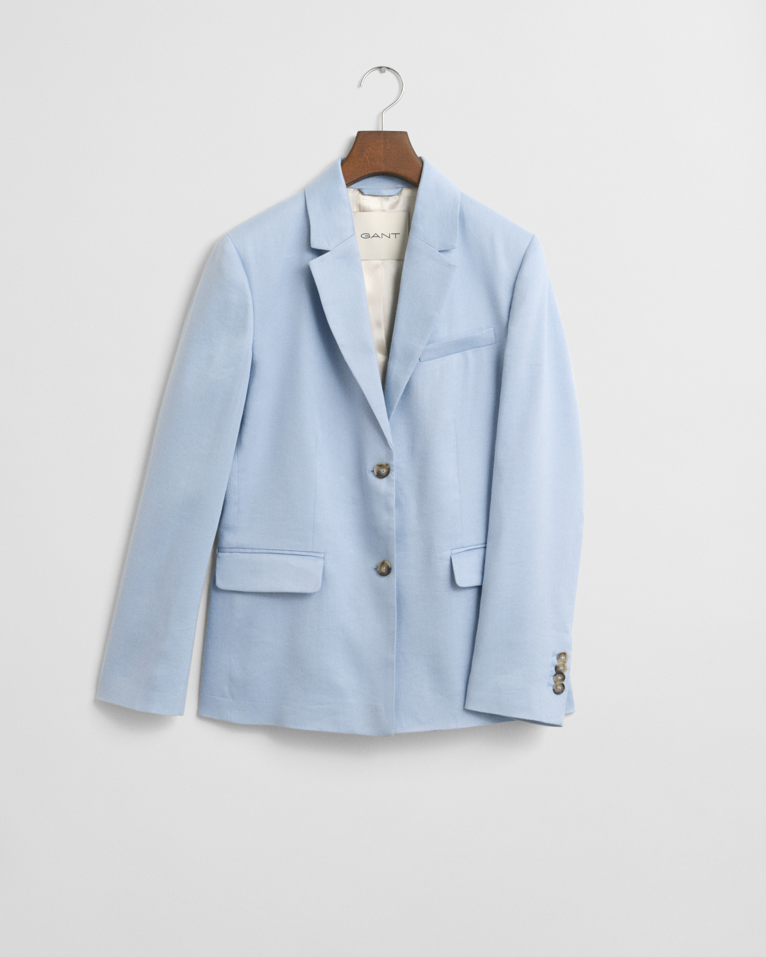 Slim Fit Stretch Linen Blazer