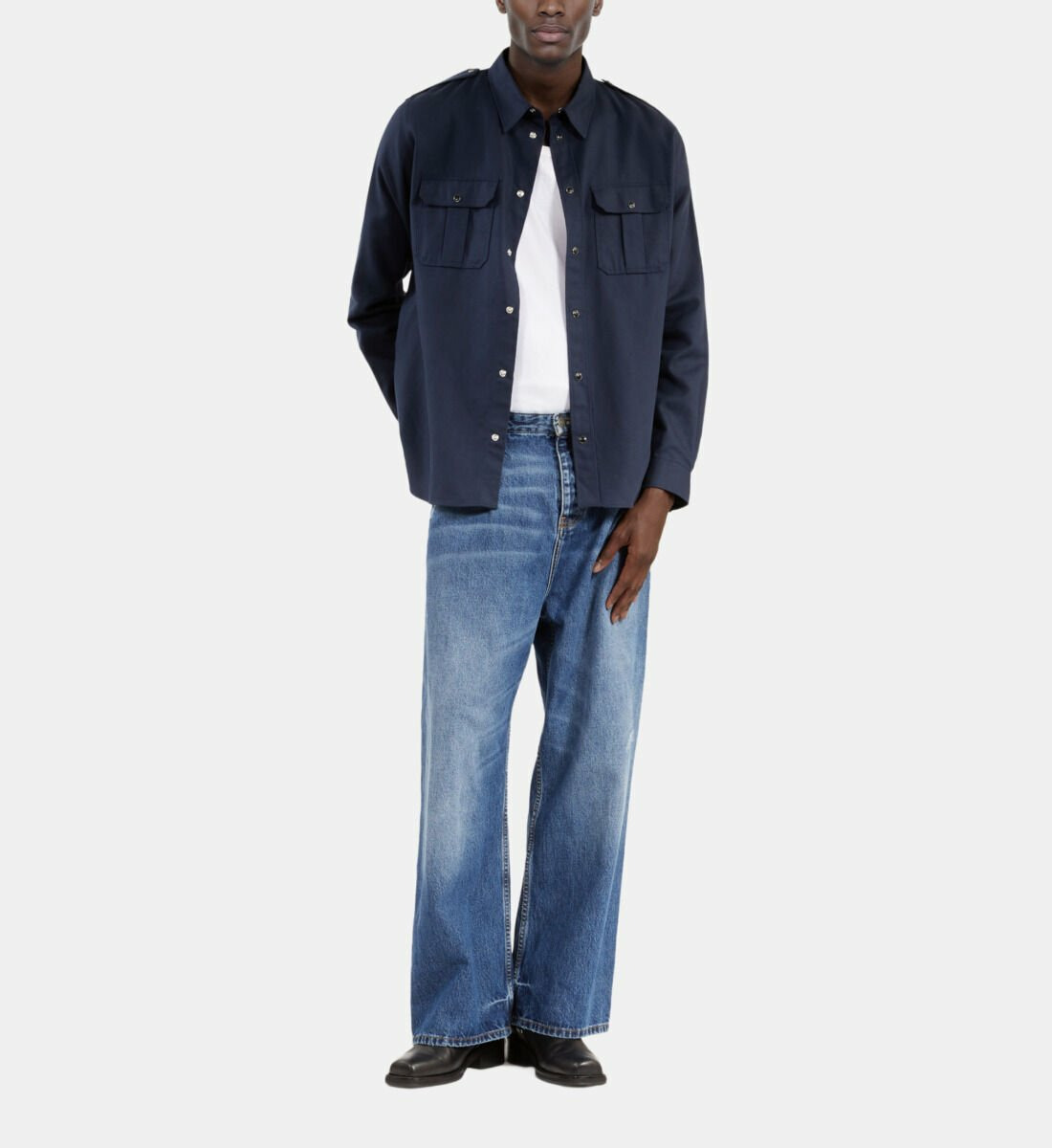 Chemise Bleu Marine Homme