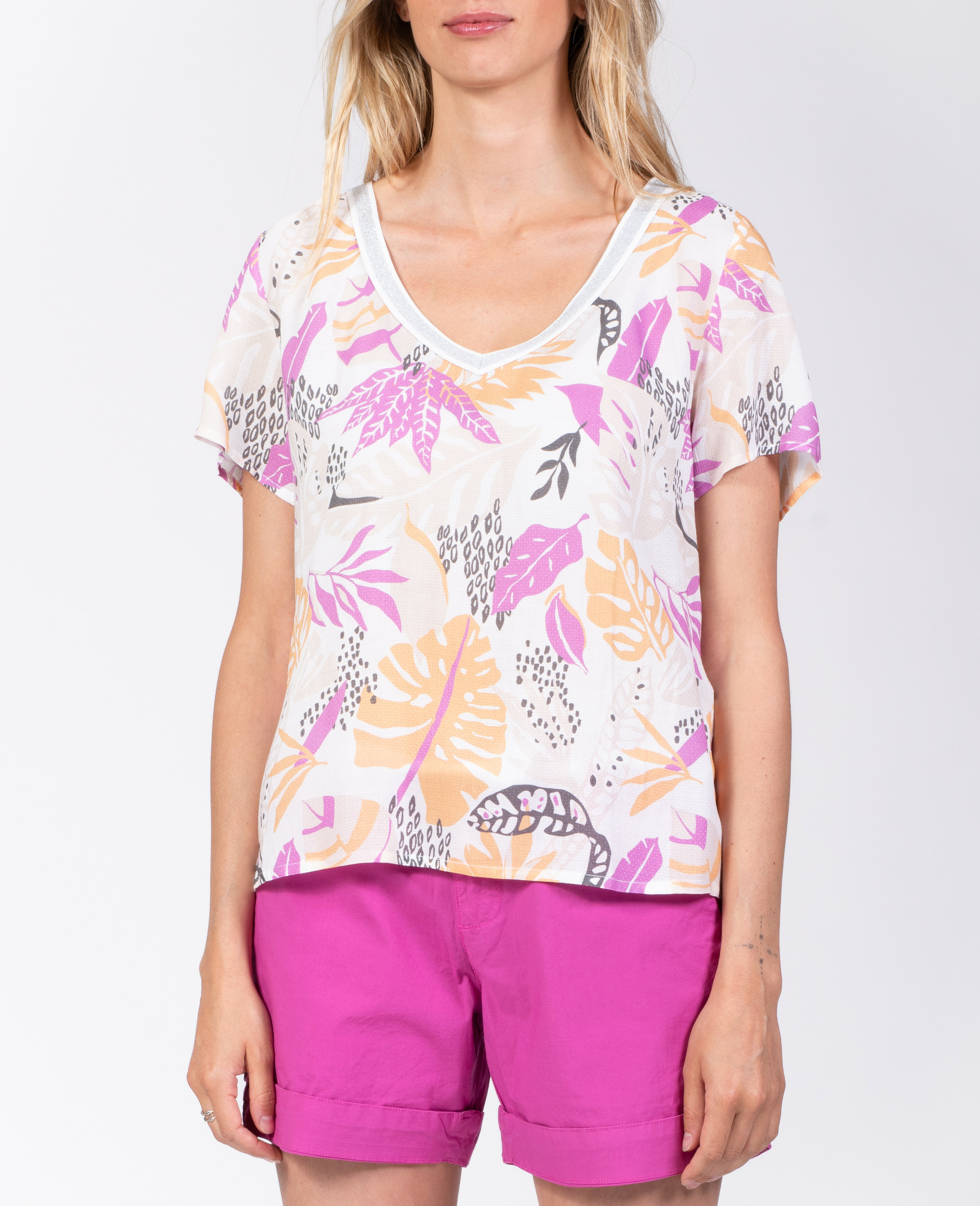 Blouse imprimée en viscose