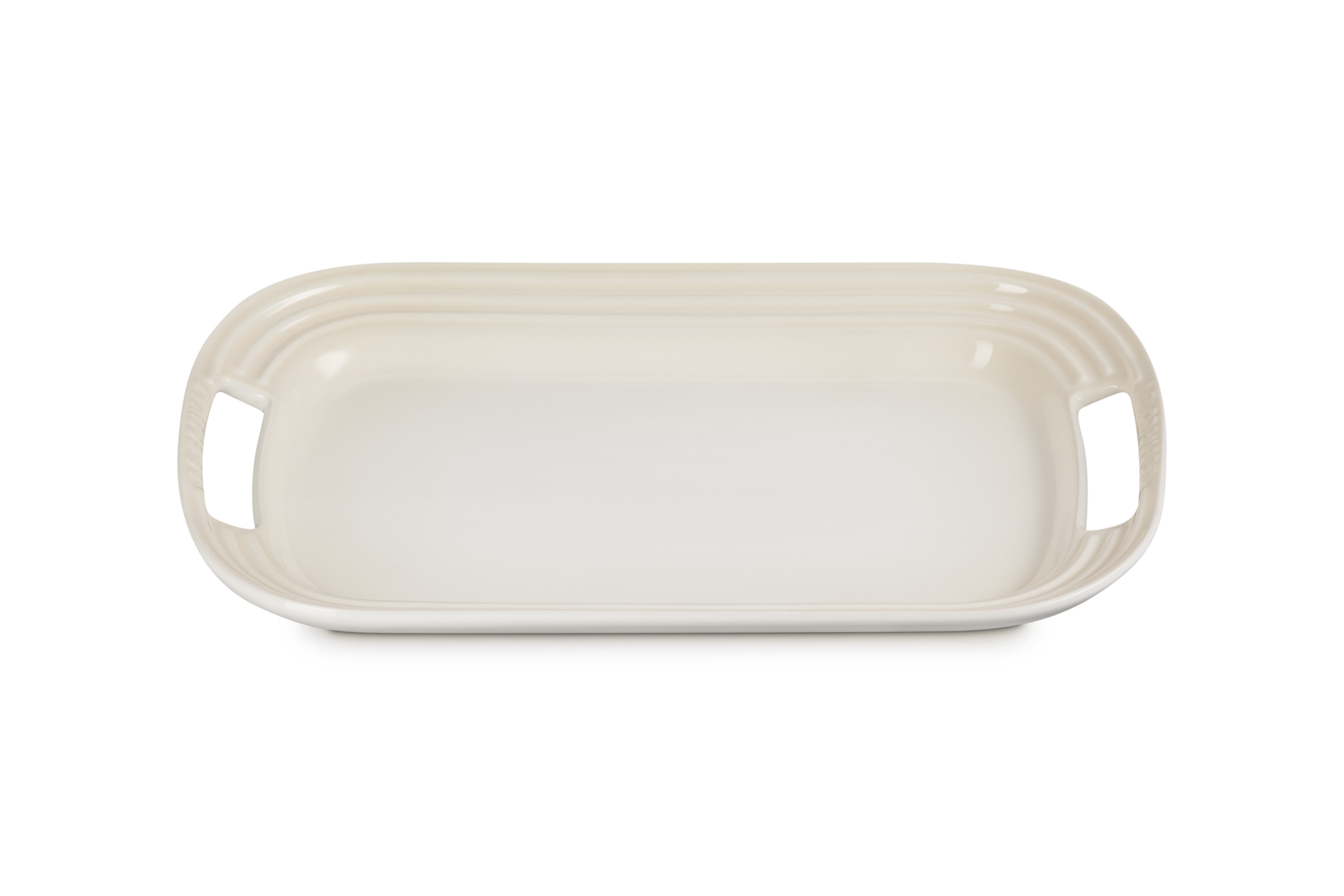 Plat de Service 36cm en céramique meringue