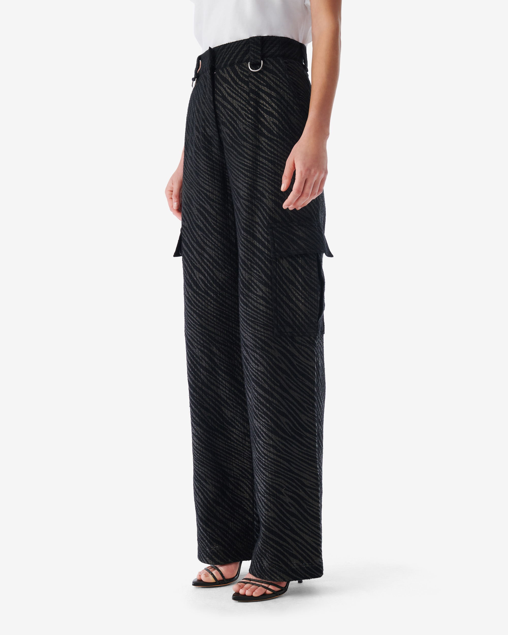 Pantalon Cargo Motif Zèbre Aroni