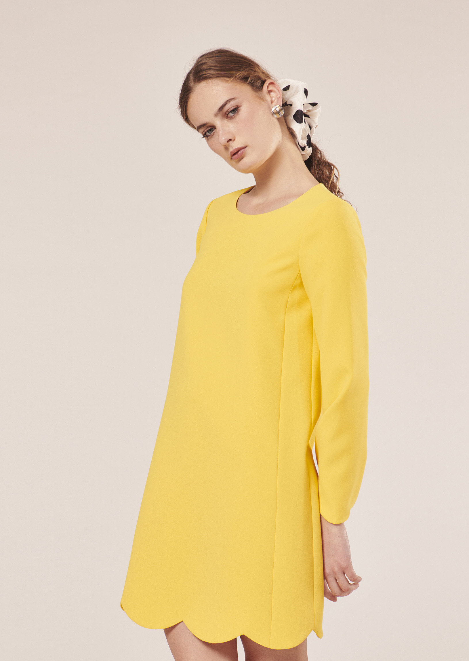 Robe Ruoda-Jaune en Polyester