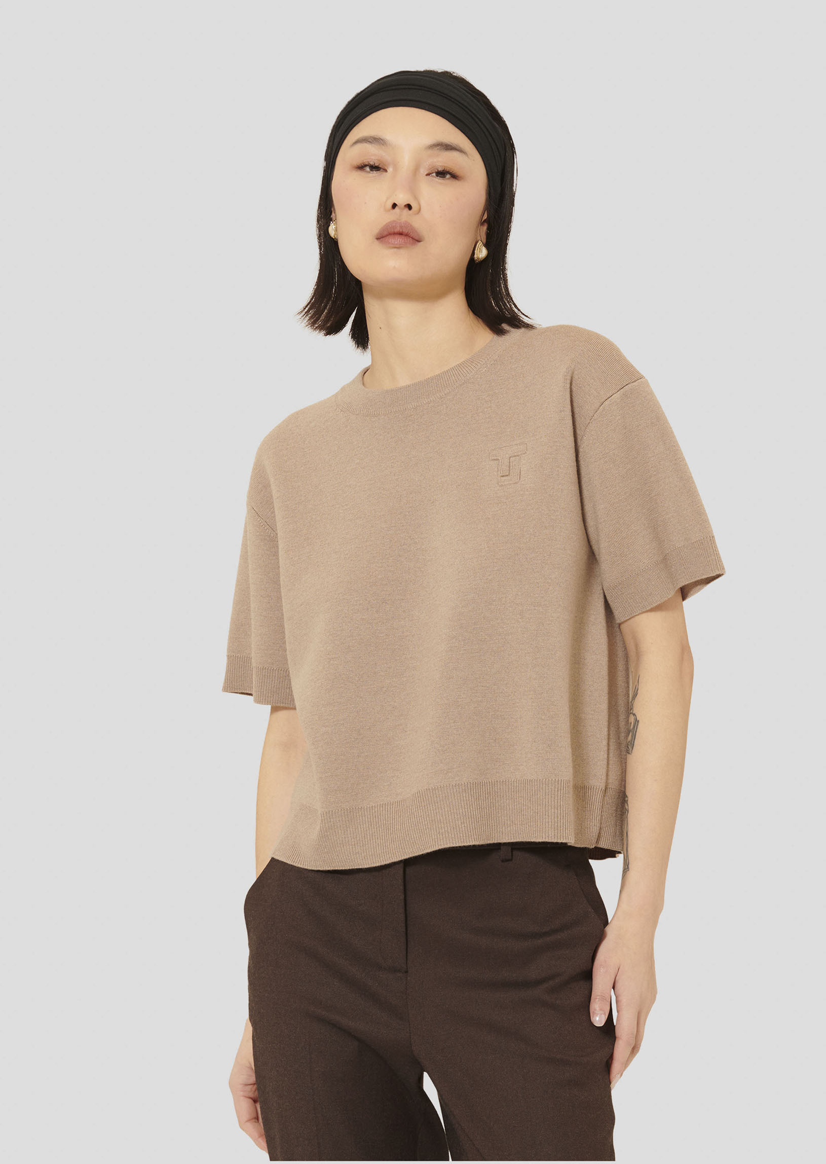 Pull Pamelia-Noisette en Laine Merinos Extrafine