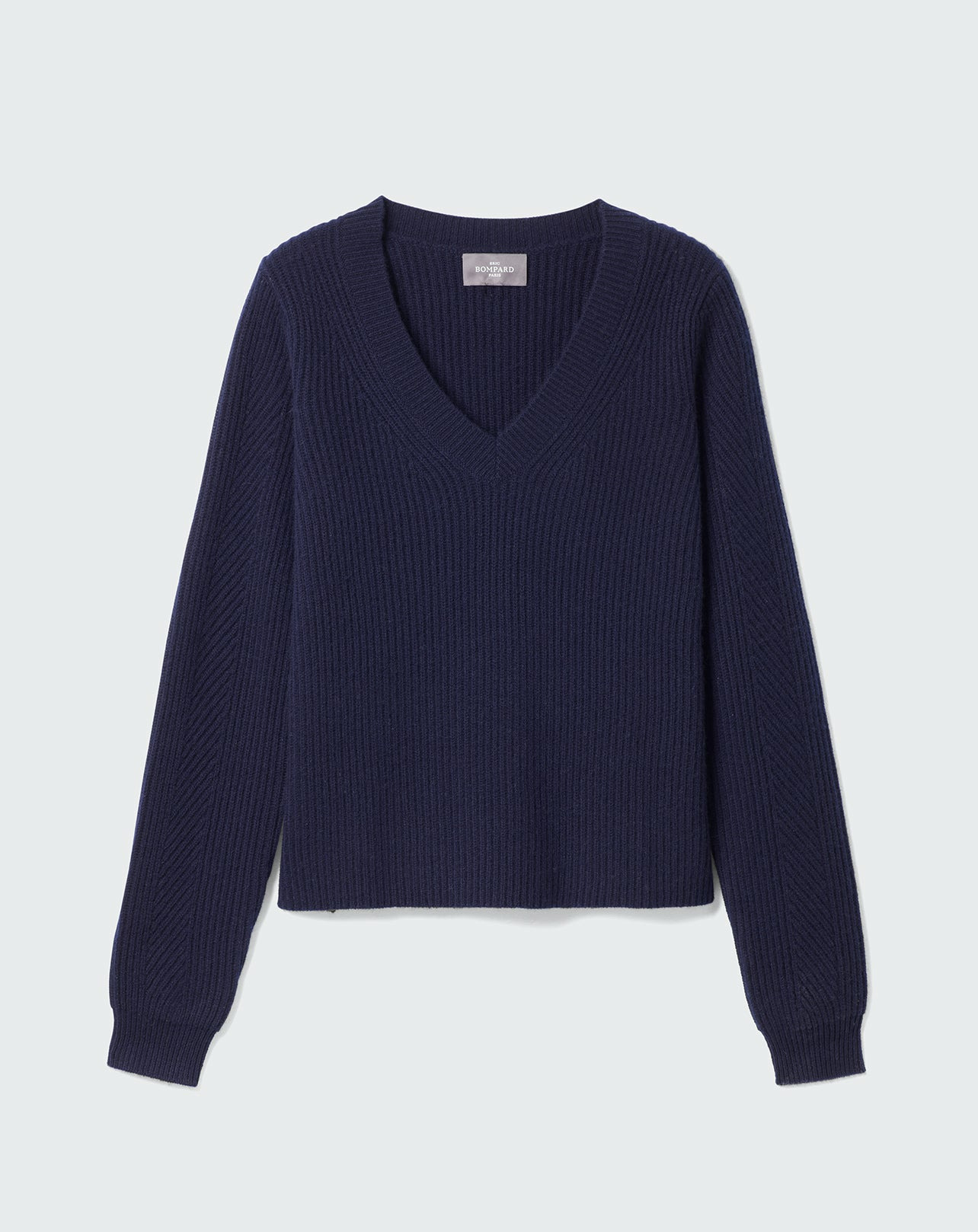 Pull V jeux de côtes - Femme - MARINE