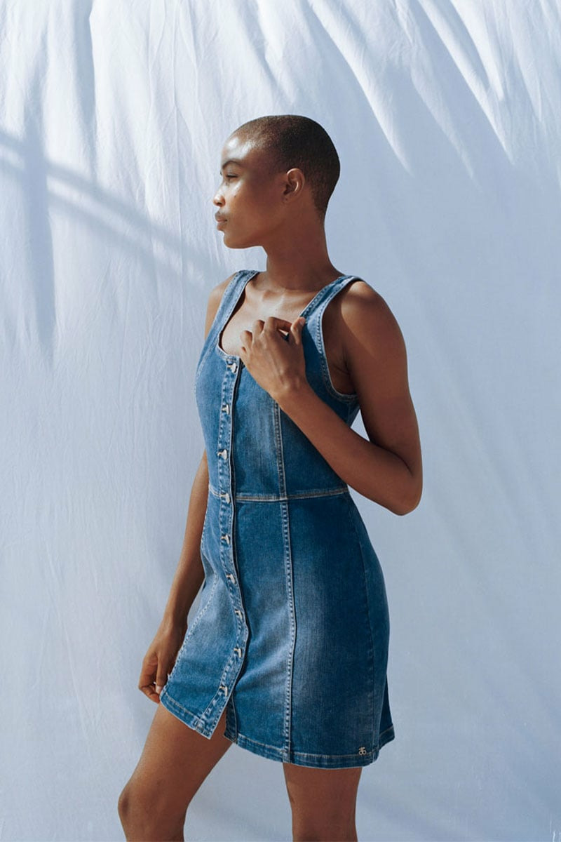 Robe droite en jeans TIRANA